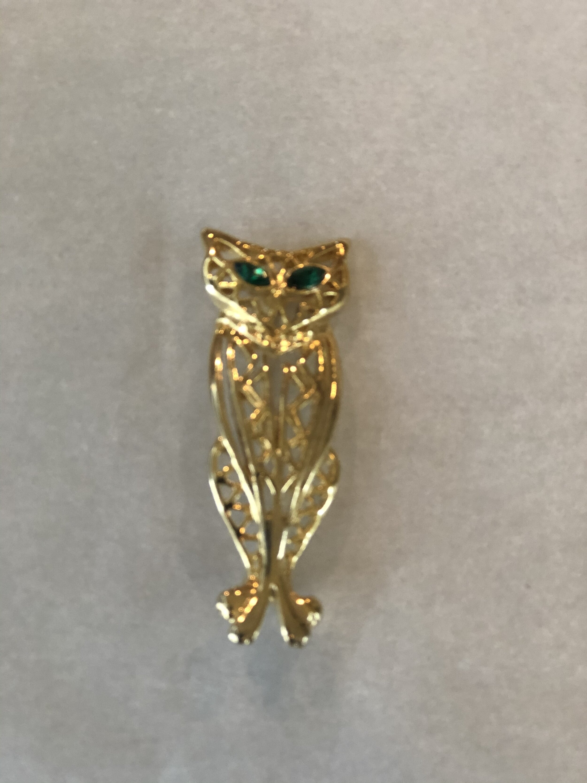 Gold Tone Siamese Cat Brooch