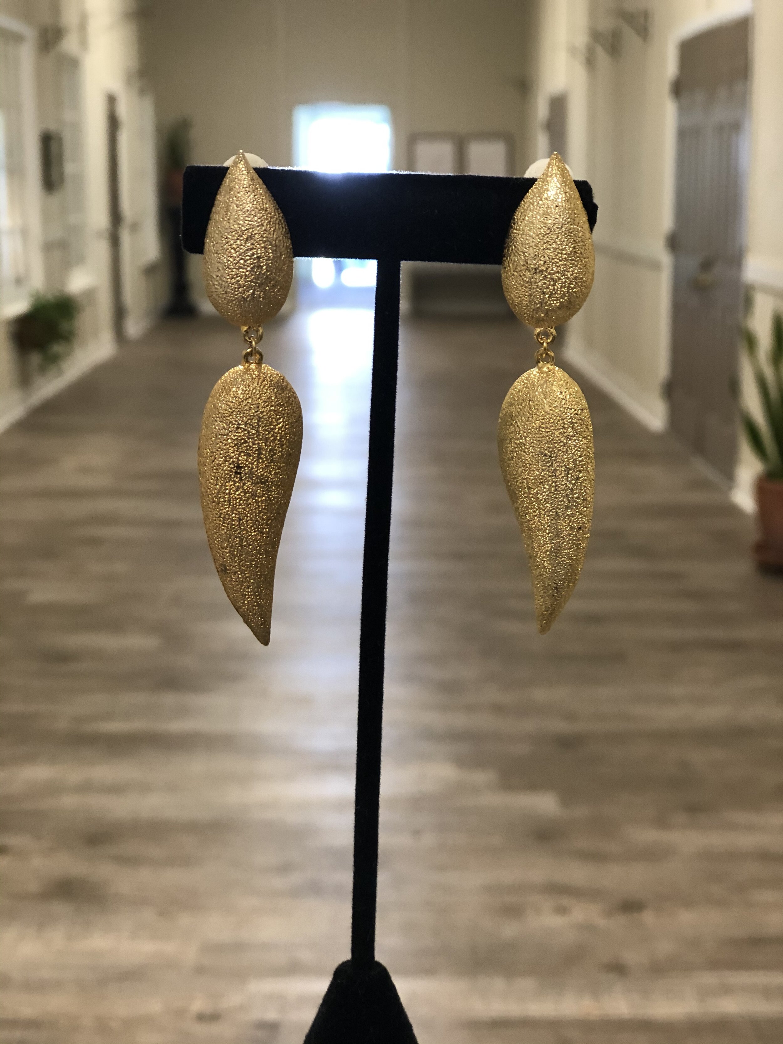 Gold Tone Clip Earrings