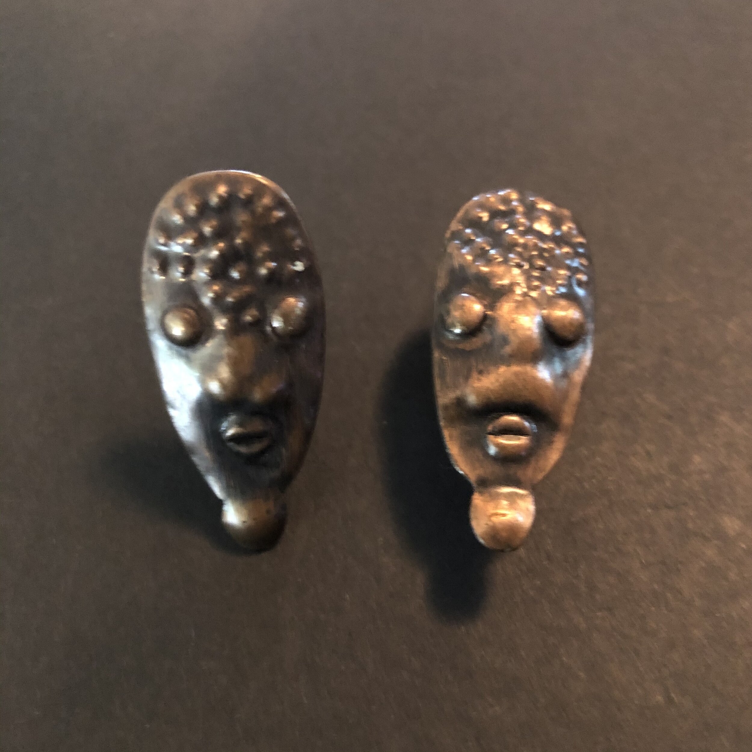 Vintage Copper Mask Cufflinks