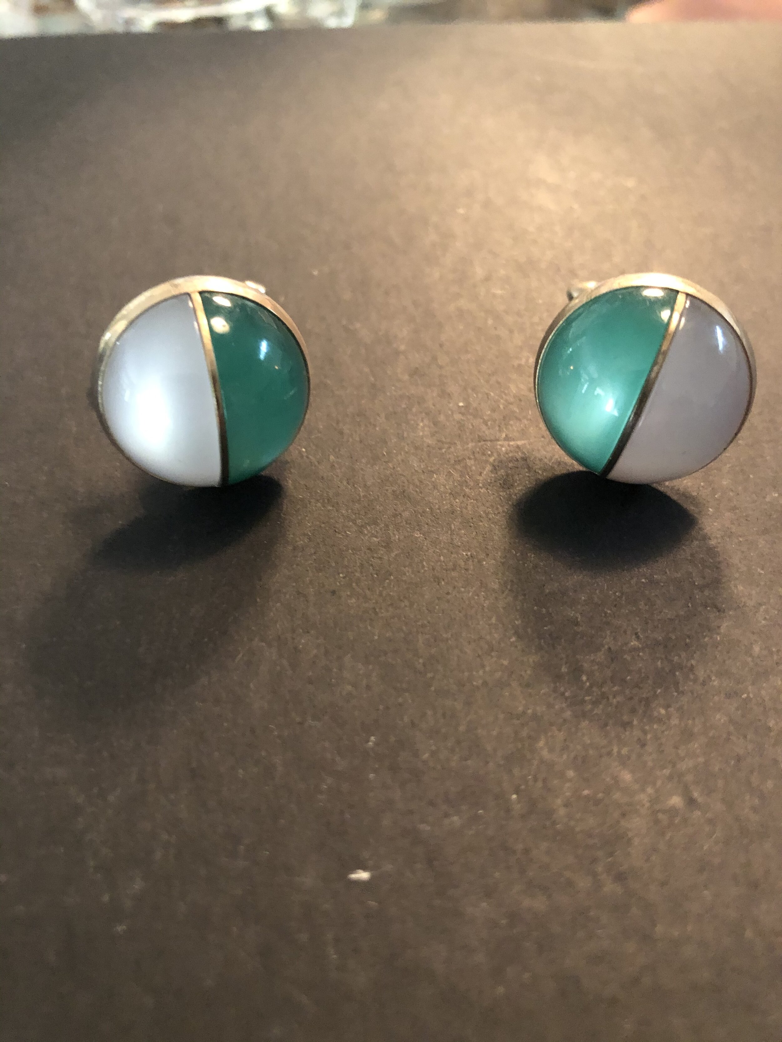 Vintage Grey/Green Cufflinks