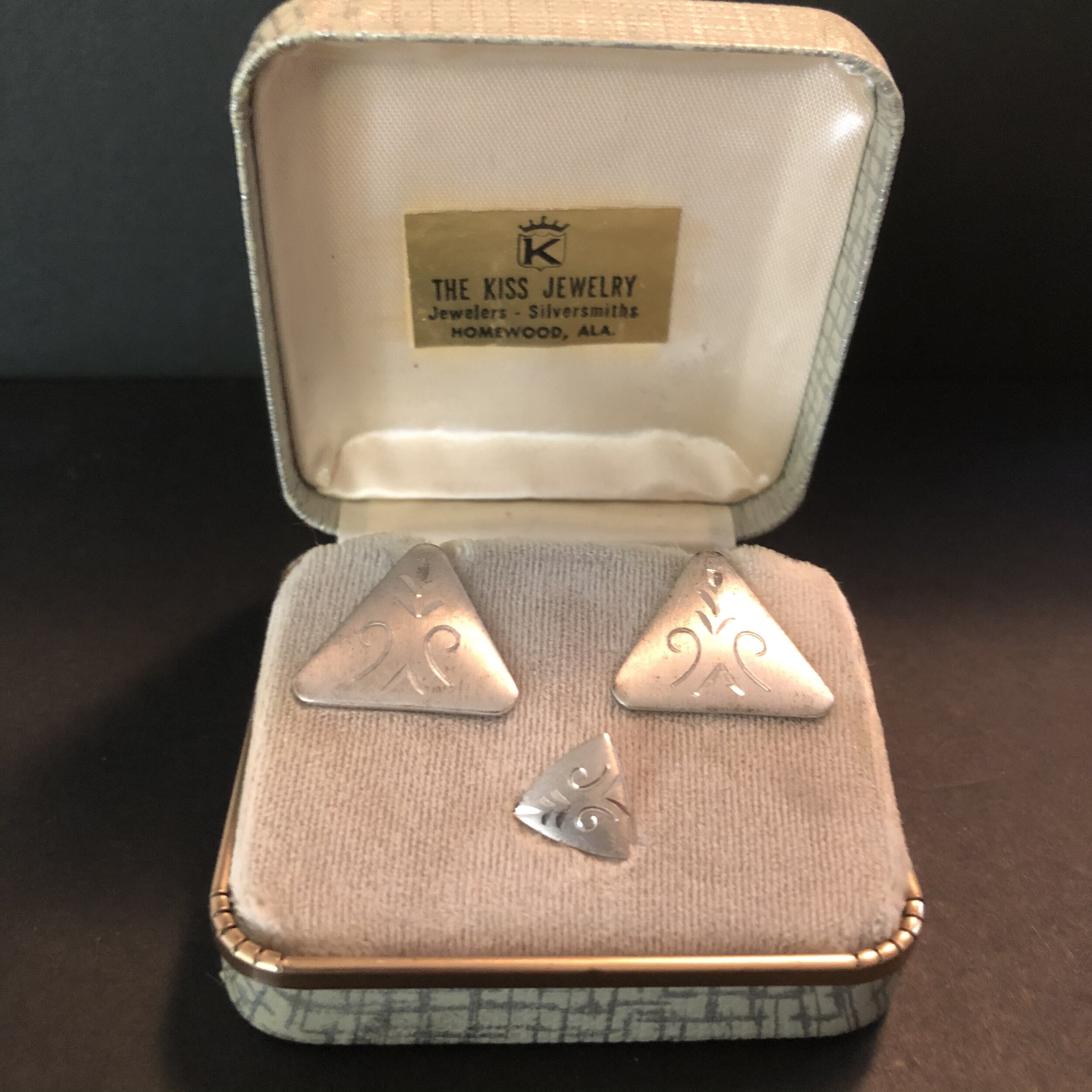 Vintage Sterling Silver Cufflink Set