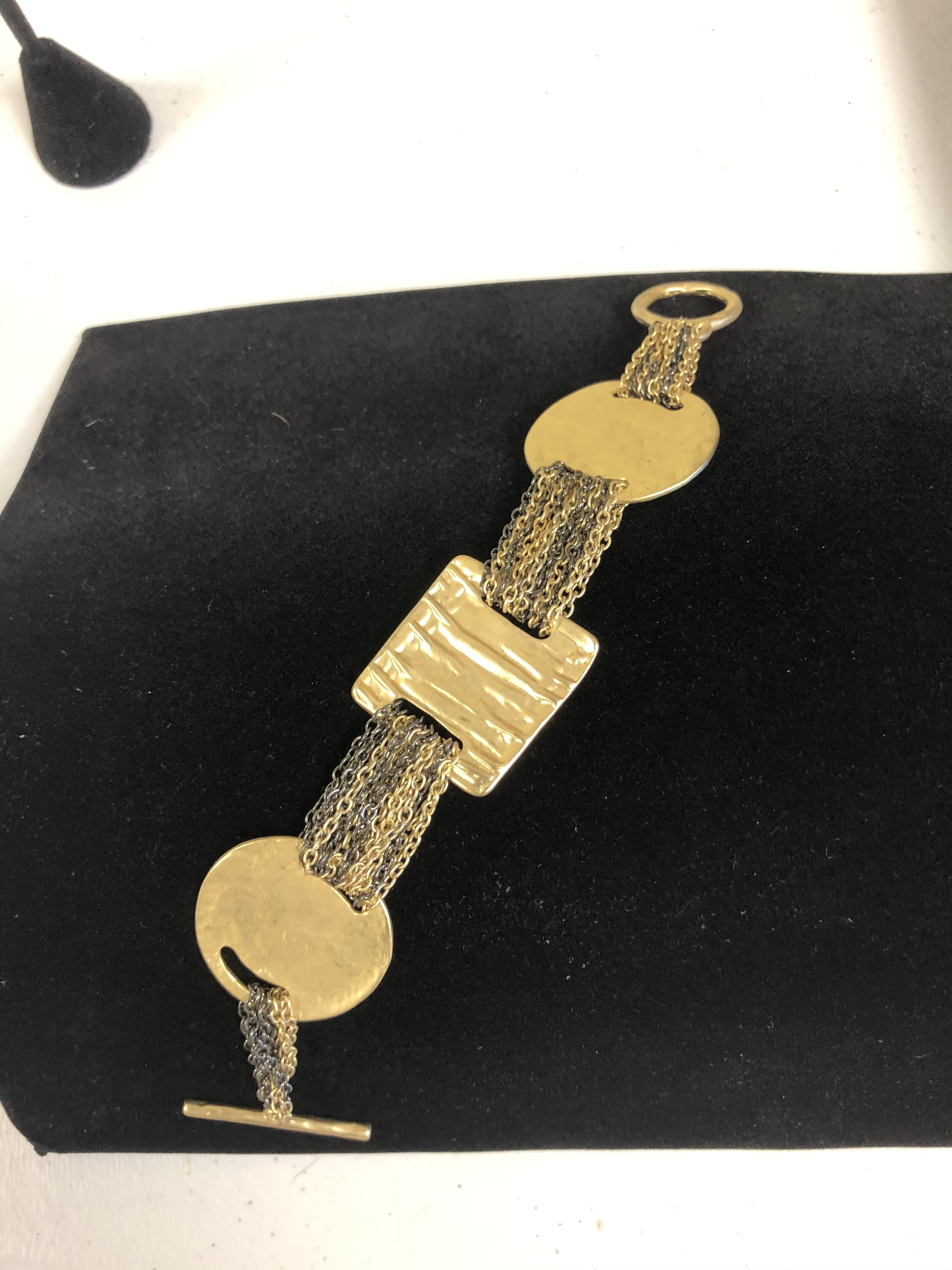 Gold &amp; Pewter Tone Bracelet