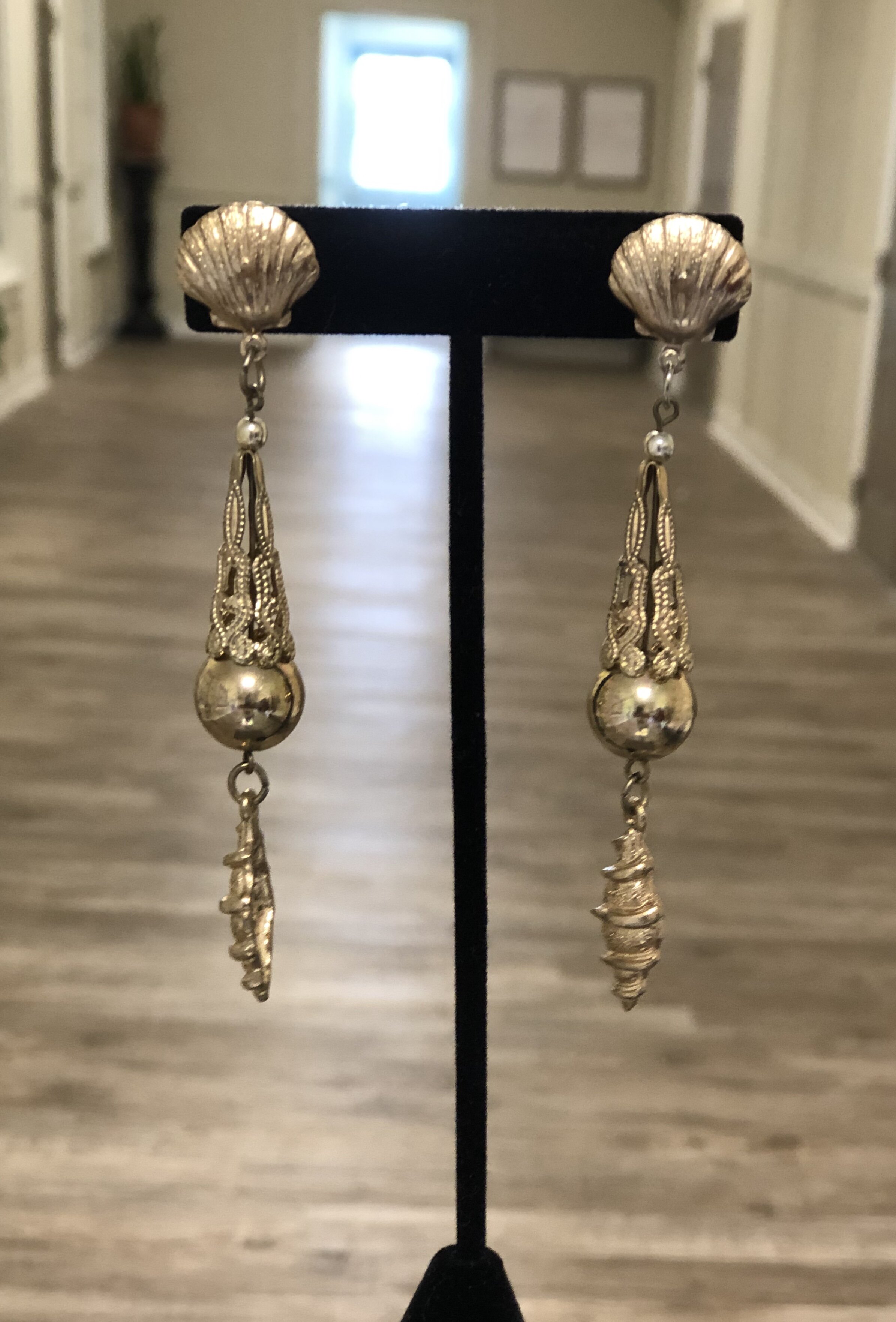 Gold Tone Pierced Earrings