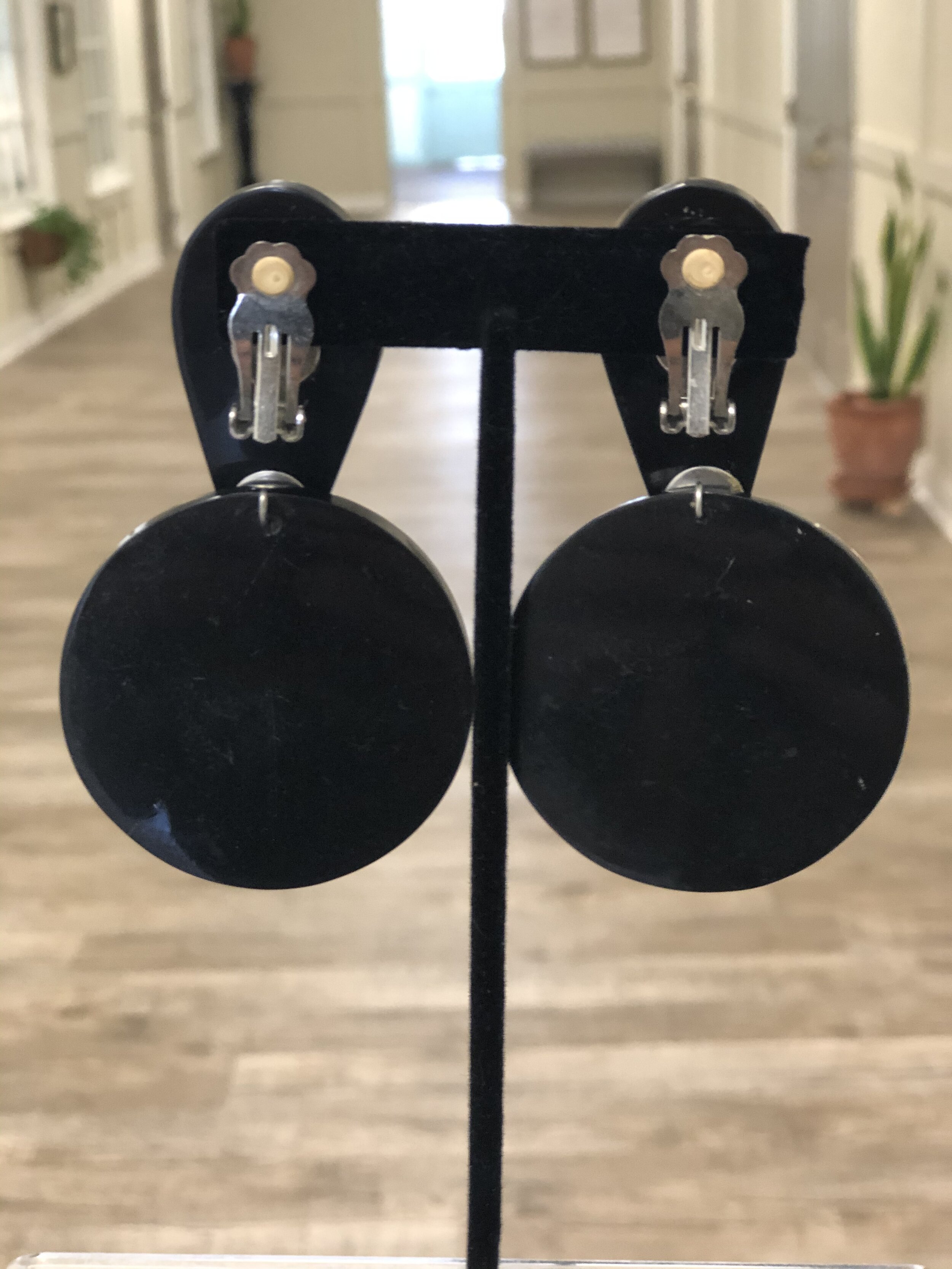 Mod Style Large Clip Earrings