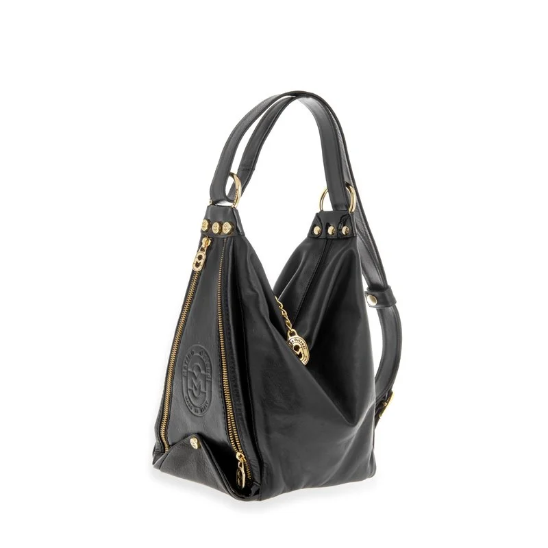 MARINO ORLANDI Bucket Bag Backpack Convertible Sling Pure Leather Handbag