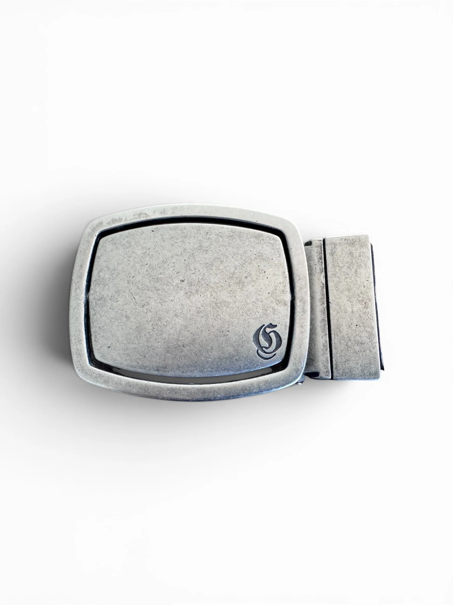Reversible Silver Studded Belt Buckle