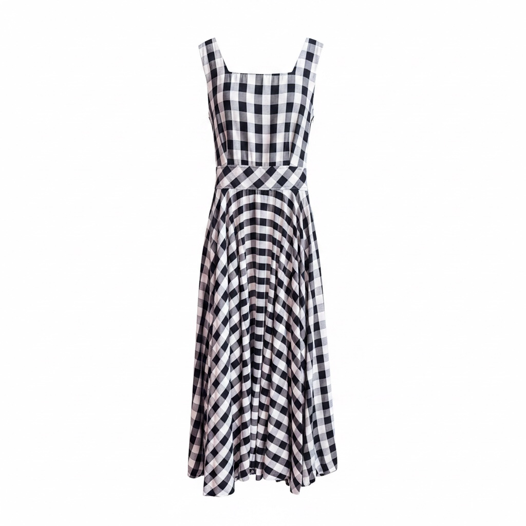 Leslie Lucks Gingham Maxi Dress