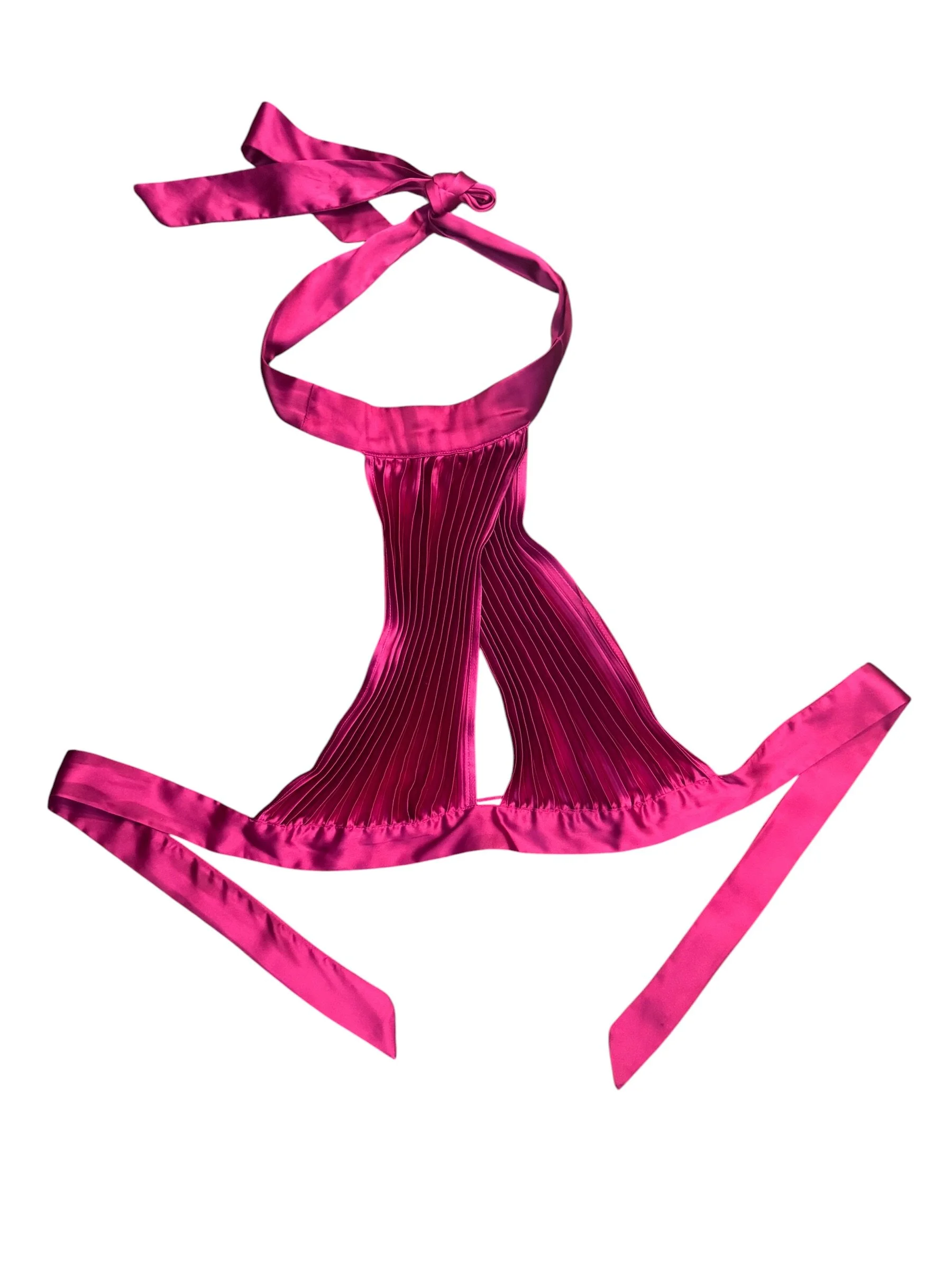 Pleated Halter Neck Top
