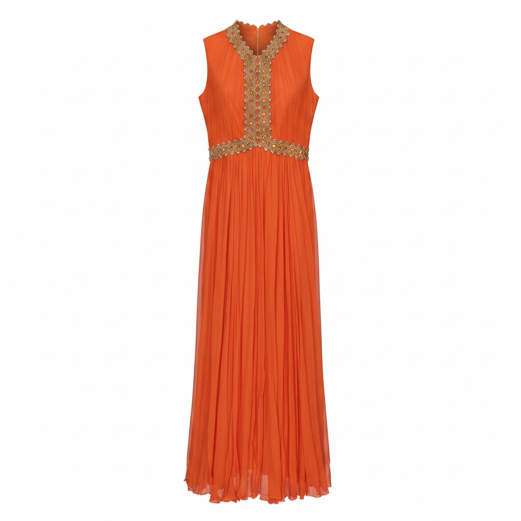 Vintage 1960s Amen Wardy Chiffon Goddess Gown