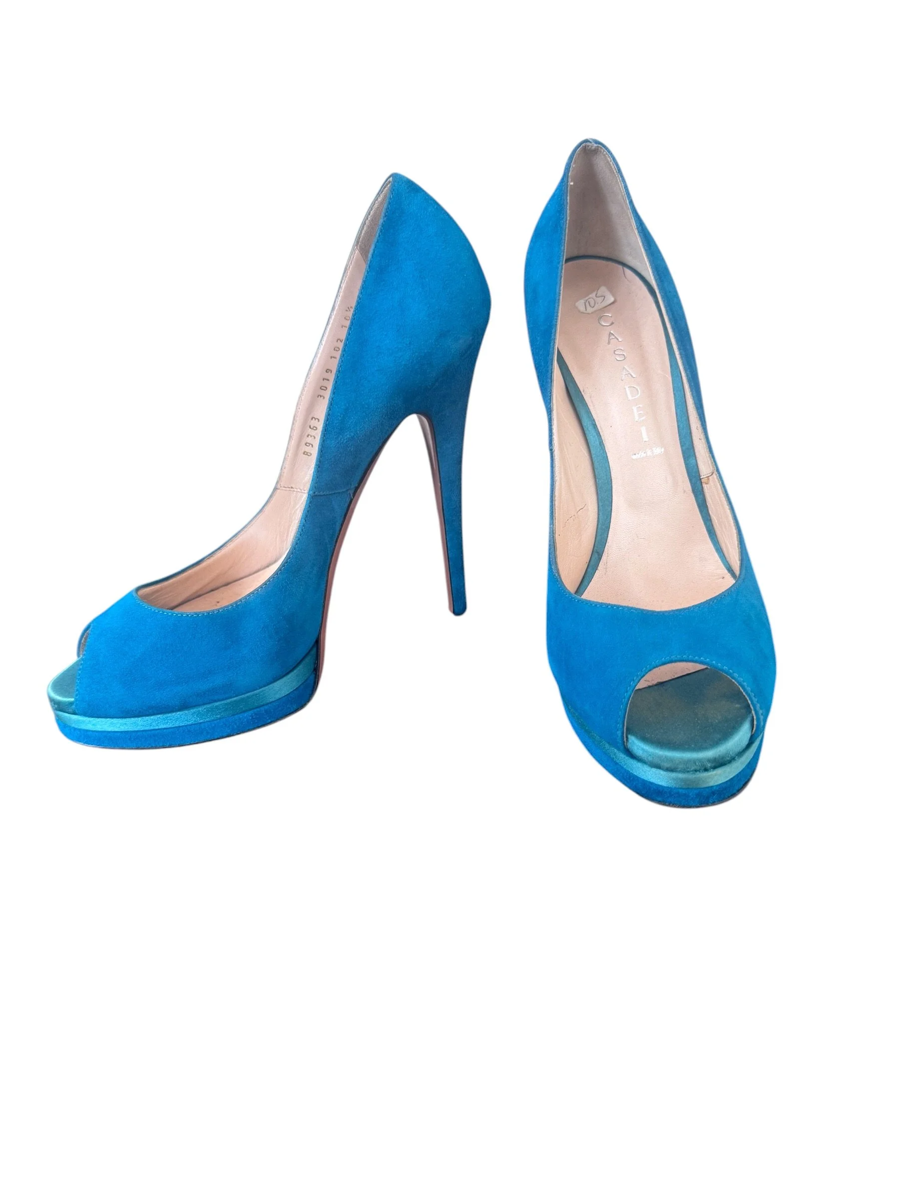 Casadei Suede Platform Pumps