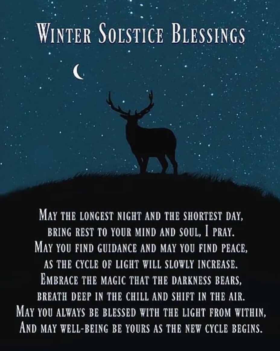 Today, on this darkest day of our rotation around the sun, take time to honor your inner quiet. Embrace the dark. Be the light within it. Take time to rest and honor patience and peace and quiet. Plant the seeds and be ready to grow with the coming s