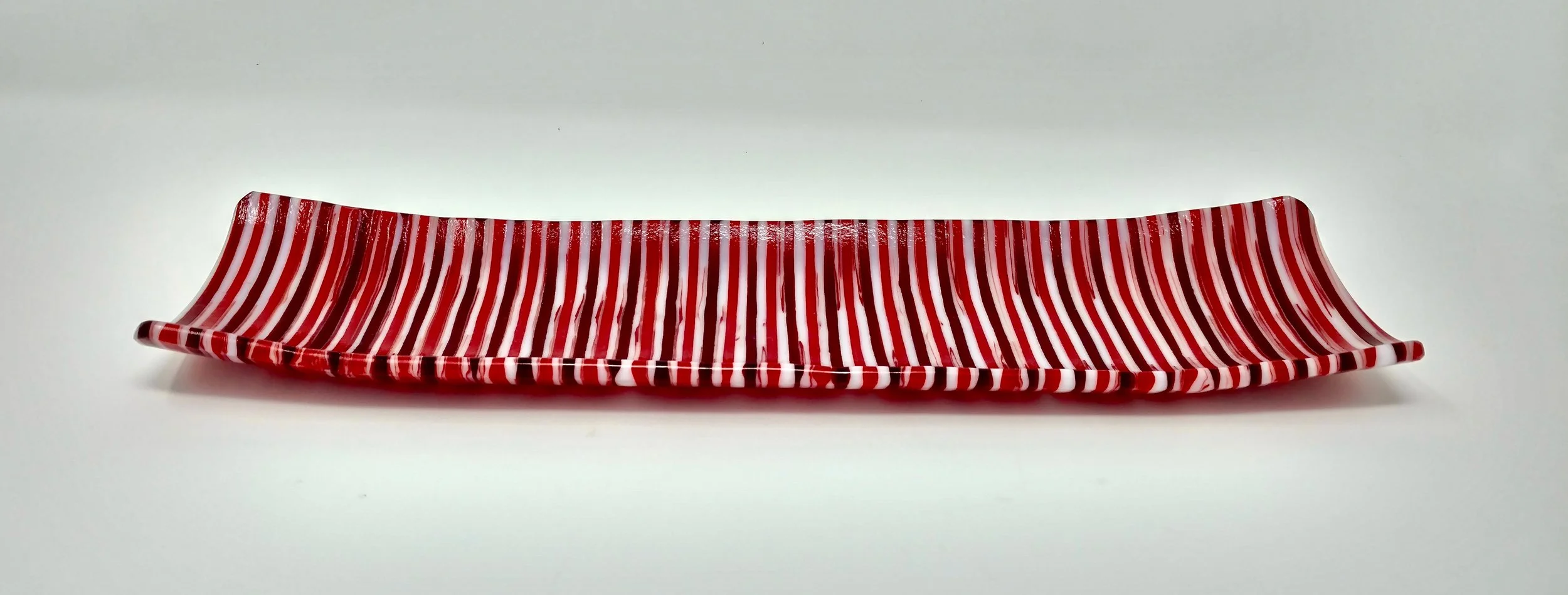 Red and White Tray