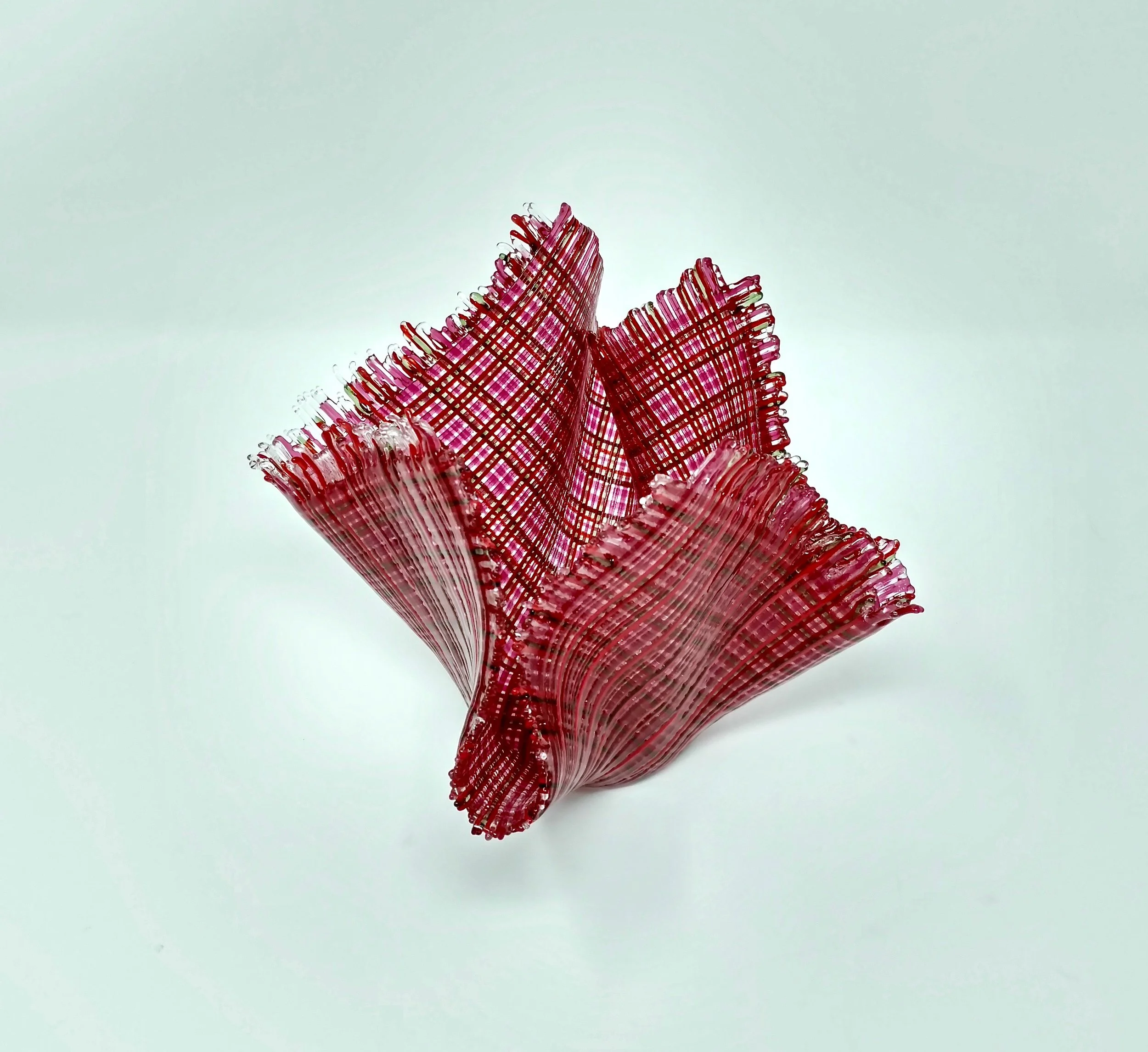 Red and Pink Stringer Vase