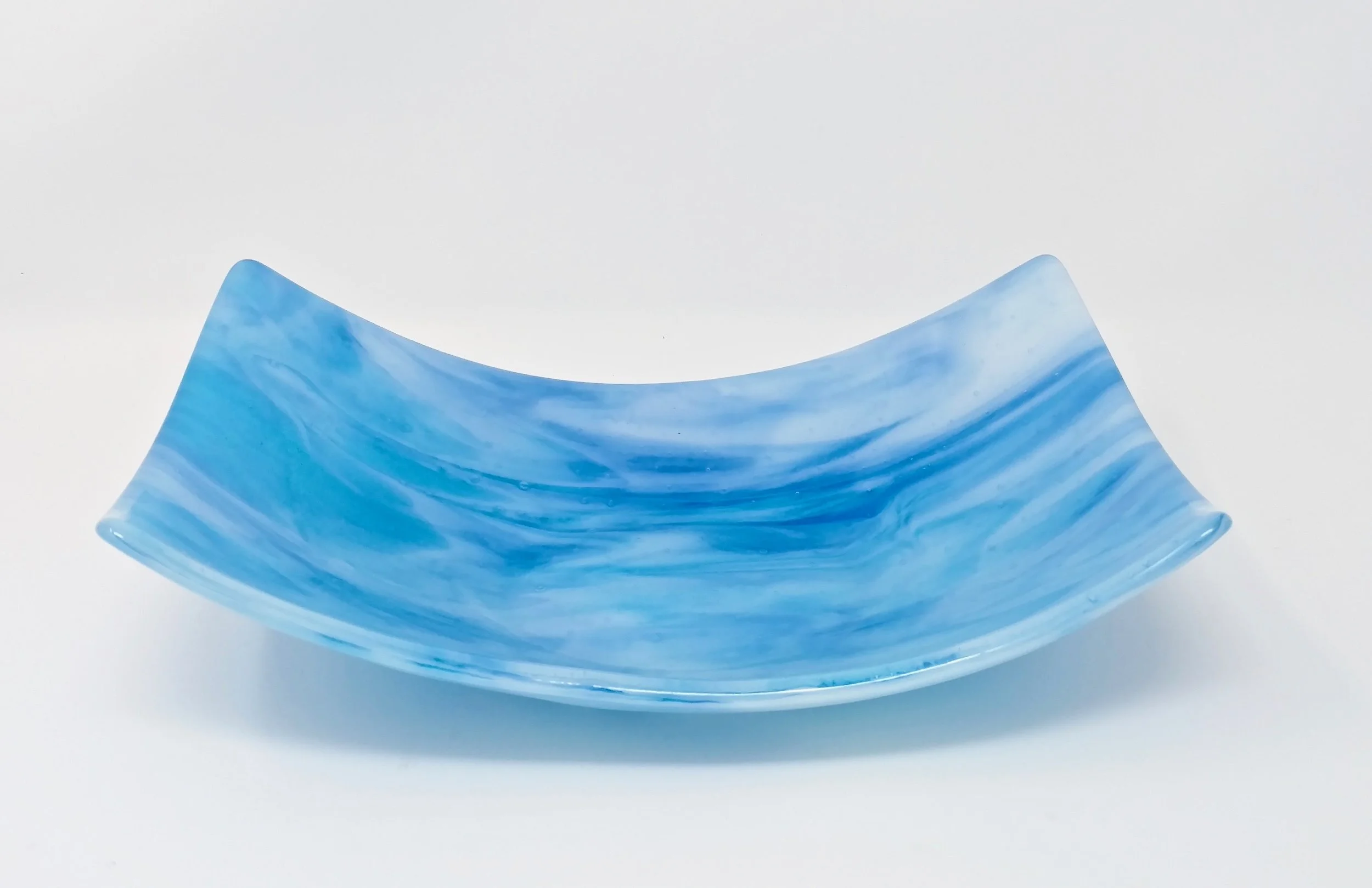 Blue and White Swoop