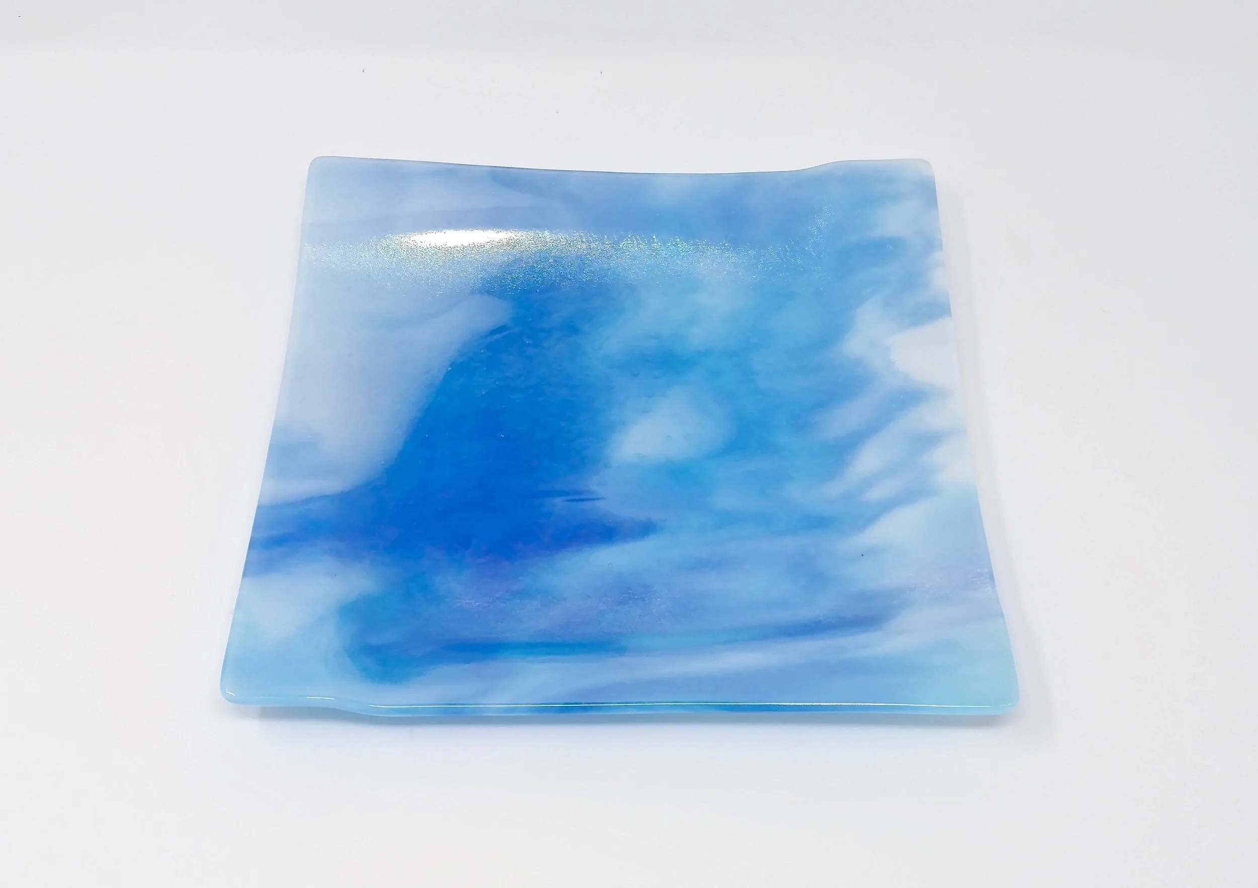 Blue and White Irid Dish