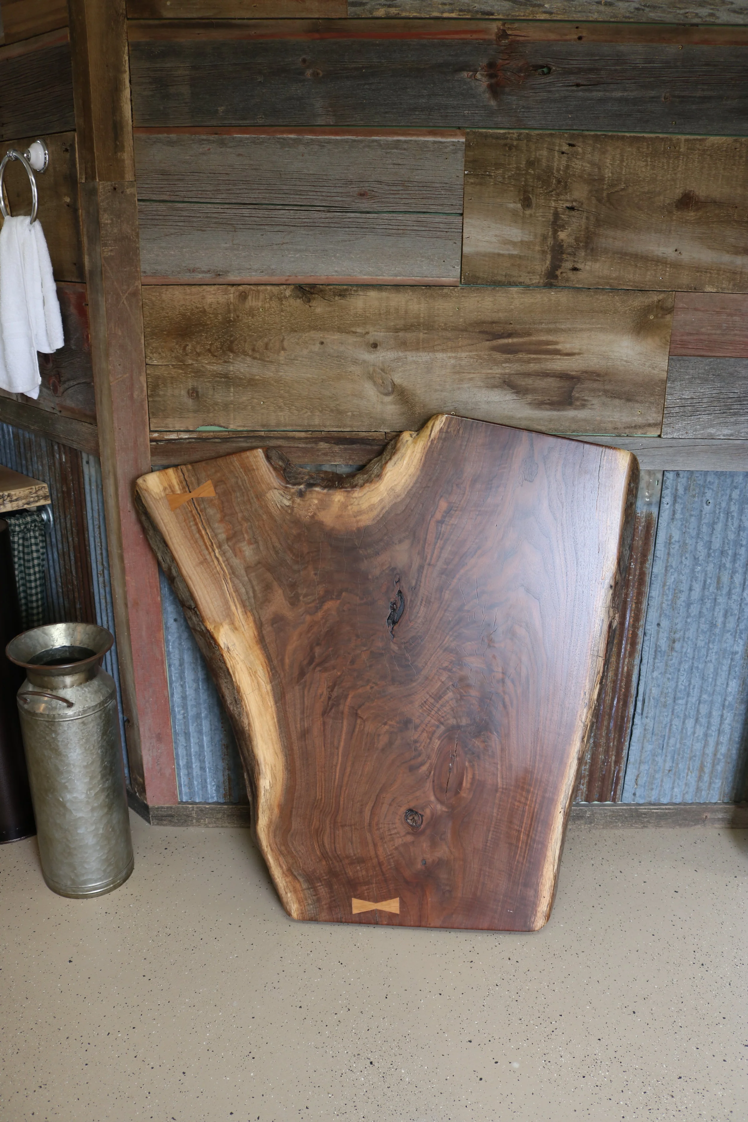 Walnut Saddle Crotch with bow ties top