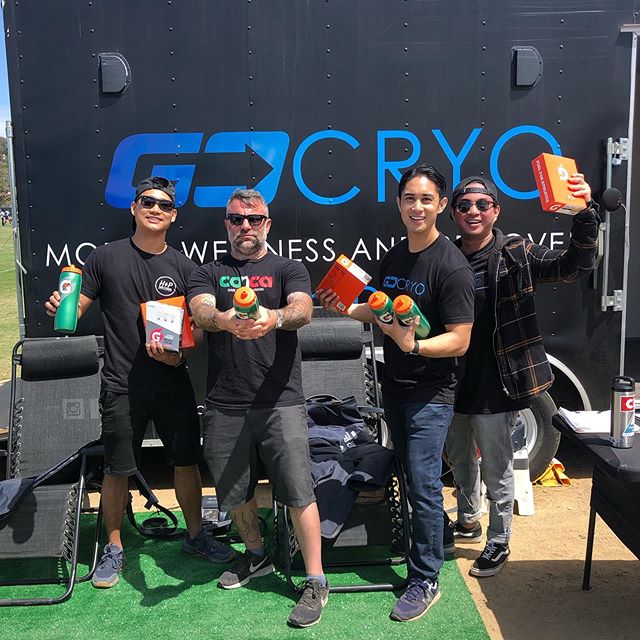 Sunday Funday with the crew! Thanks @gatorade for the goods! #gatorade #BoysECNL #gocryo #cryotherapy #massagetherapy #highpowermassage #nextgencryo #sandiego #sdca #delmar #encinitas