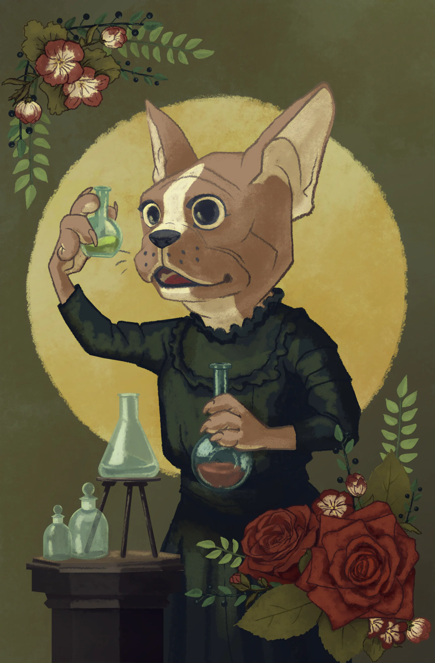 Historical Pooches Madame Marie Curie