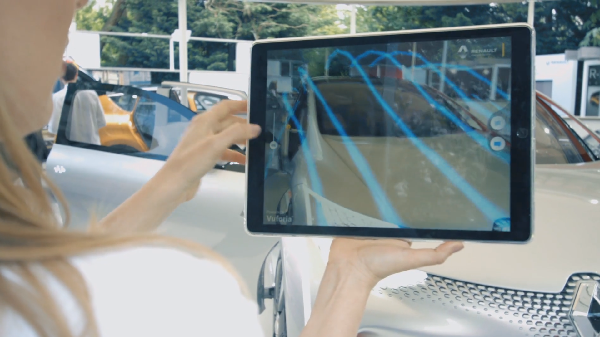  I’ve used an Optitrack motion capture system to track the Ipads and reverse their positions over the network to set the camera position at the Ipad’s  