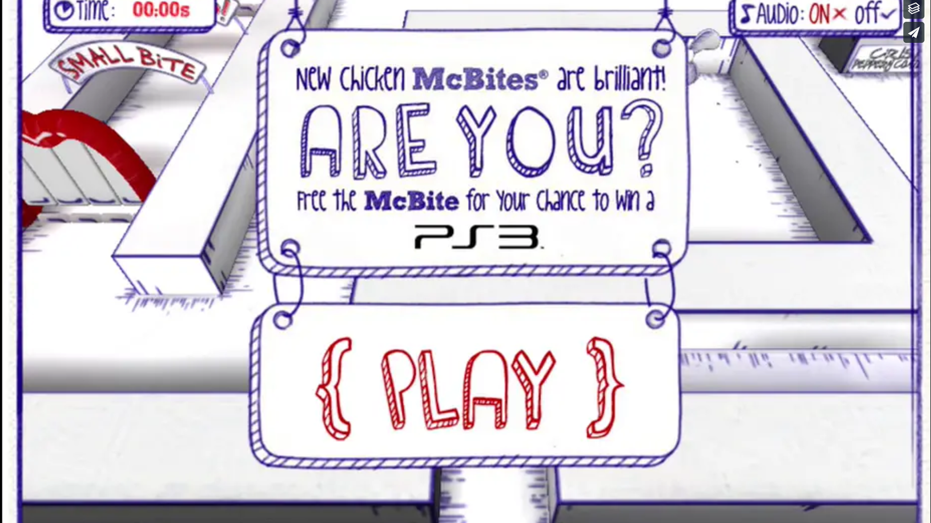  Game made for a Mc Donalds campaign to promote the chicken mc bytes 
