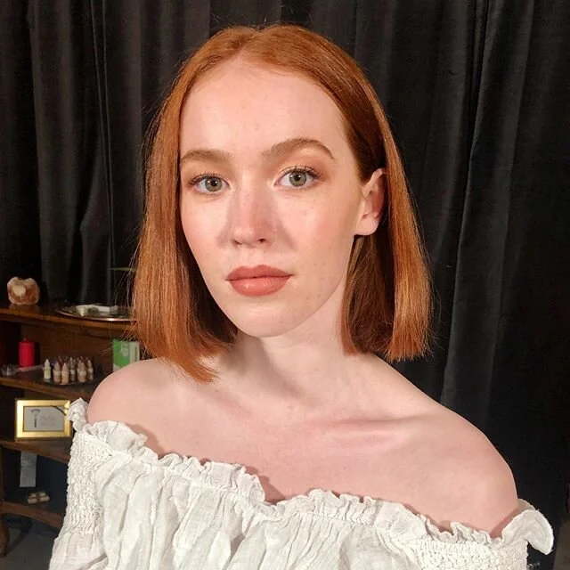 letzte woche im studio mit @jannawei 
das video zu diesem look findet ihr bei @ninaisabellamakeup igtv 🍊
#bellatruccostudio #makeup #mua #monochromatic #garbsen #hannover #visagistin #makeupartist #redhair #glowymakeup #foto #model #schminken #colou