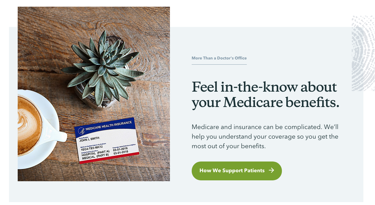 Providing support for Medicare patients