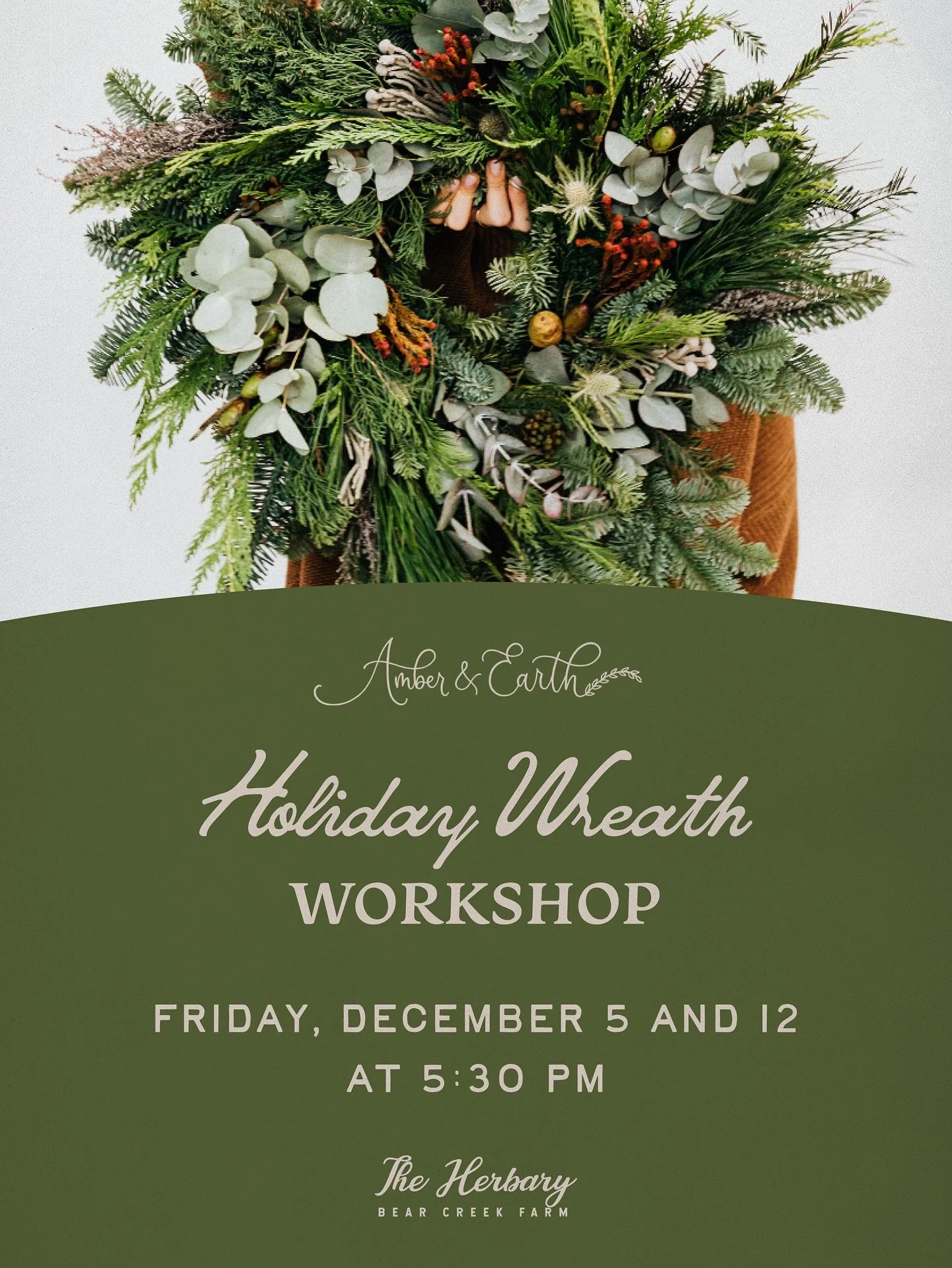 It&rsquo;s the most wonderful time of year&hellip; wreath season! Join @amber.and.earth at The Herbary for their Holiday Wreath Workshops on 12/5 and 12/12! They have become a beloved holiday tradition, with guests returning year after year to craft 
