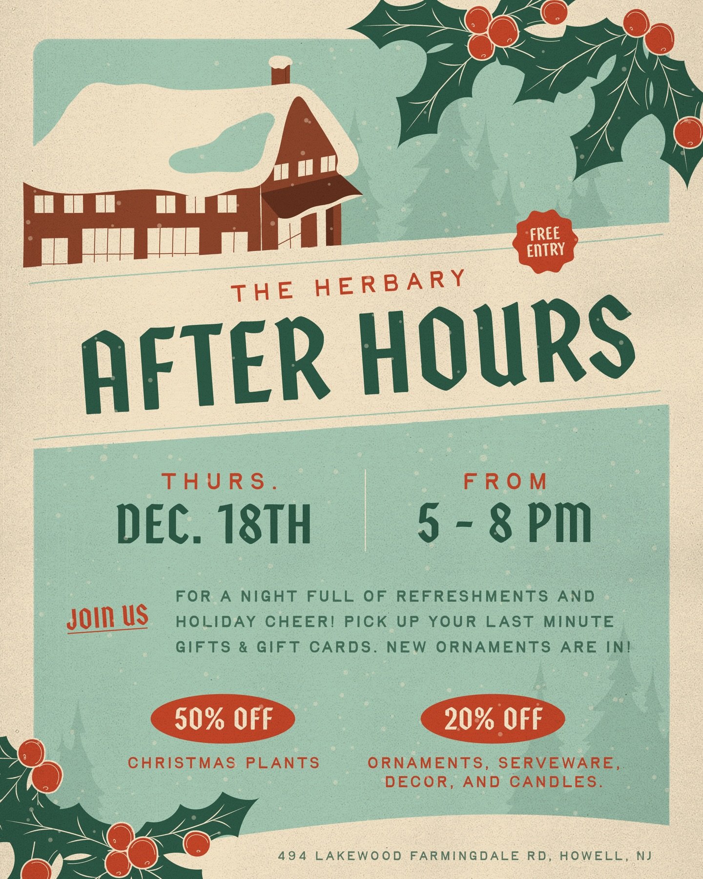 THIS THURSDAY! Join us after hours from 5-8 for some holiday cheer, refreshments and special one night only savings! Shop our new arrivals of ornaments. We can&rsquo;t wait to see you there! 🎄✨