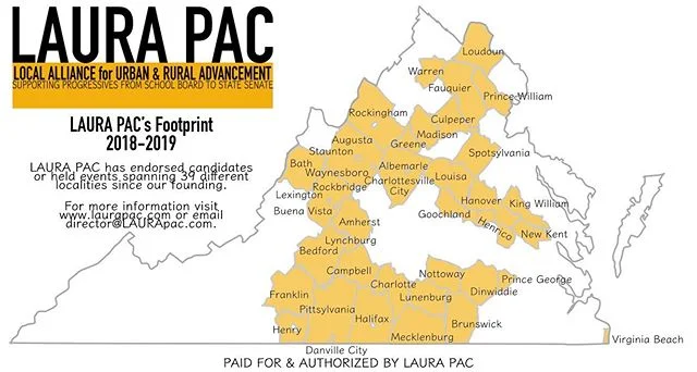 Check out our footprint👣 
#Virginia #VApolitics #local #rural #urbanandrural #progress #progressive