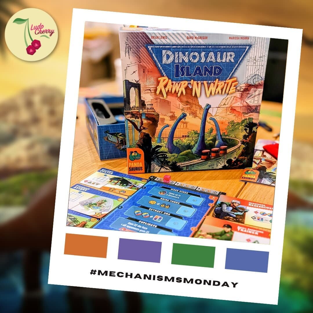 Rawr! 🦖 It's #MechanismsMonday once again!⠀

For Roll-And-Write 📝 week (chosen by @richplays_boardgames), there's no better time to show off @pandasaurusgame's Dinosaur Island: Rawr 'N Write! 🐱&zwj;🐉⠀
⠀
🎯 In this roll-and-write version of the hi