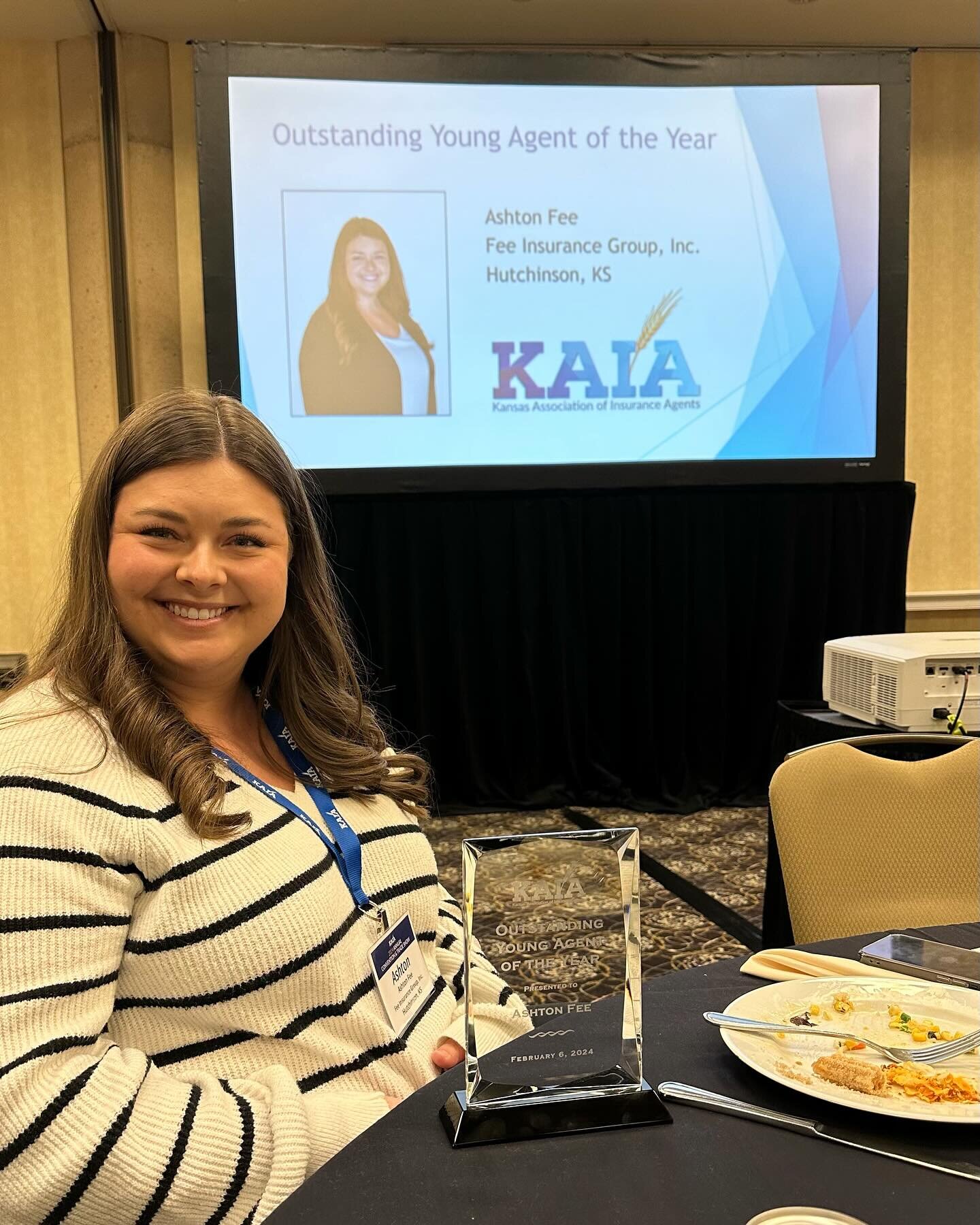 Congratulations to Ashton Fee on being named Young Agent of the Year by the Kansas Association of Insurance Agents (KAIA)! 🎉 This incredible achievement is not just a win for Ashton but a proud moment for all of us at Fee Insurance Group. Ashton&rsq