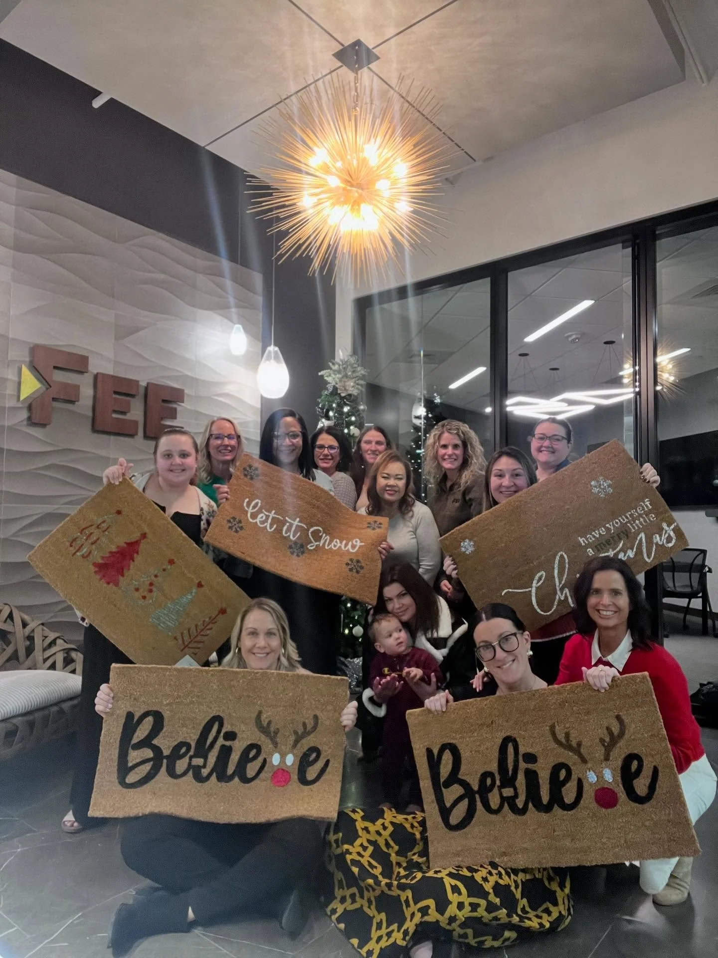 Big thanks to Lynn with Accident Fund for hosting such a fun holiday evening for our team. We had a great time getting creative and making our own holiday door mats. Always appreciate partners who make time to connect and celebrate together!