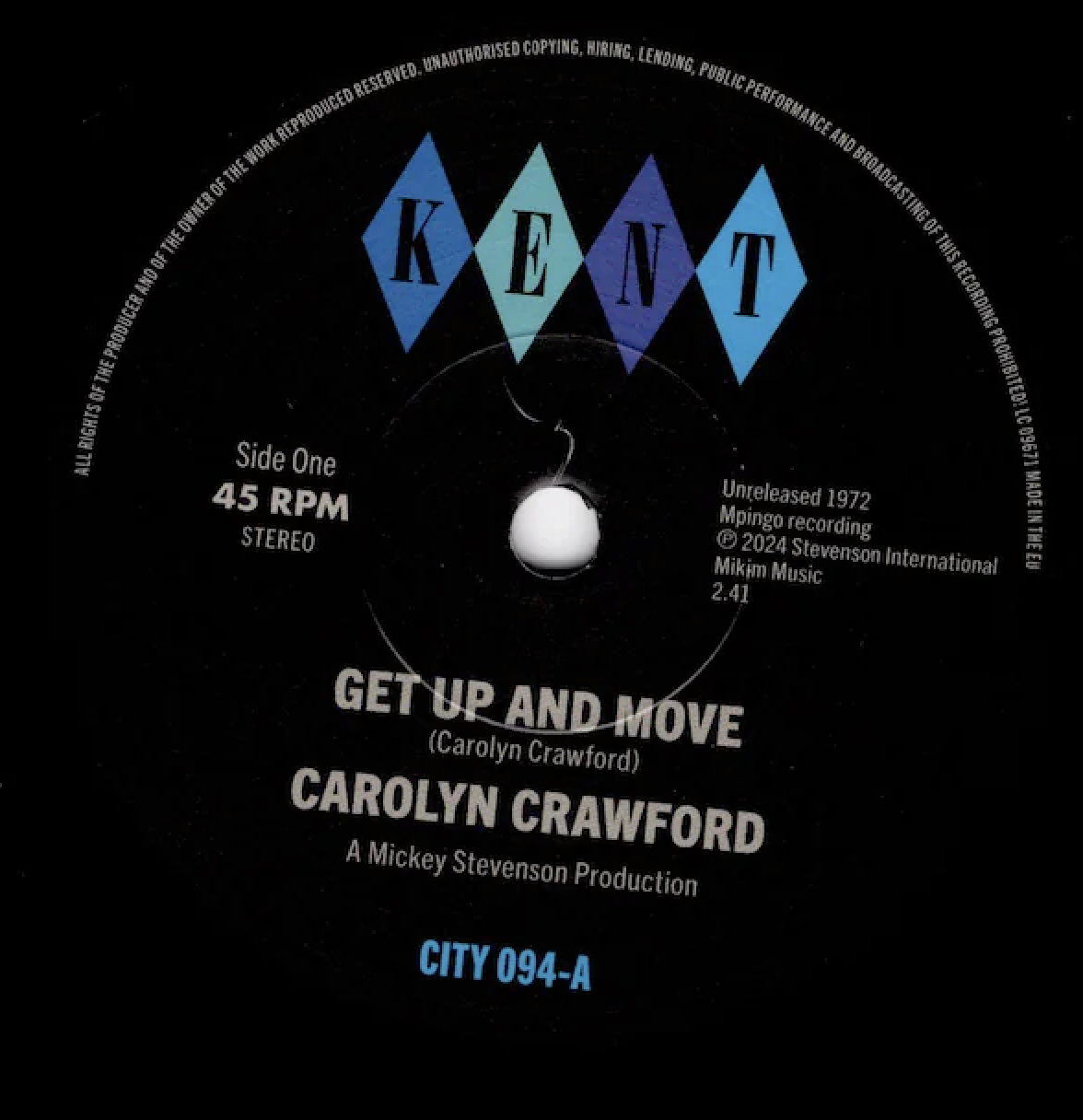 Caroline Crawford - Get Up And Move / Sugar Boy