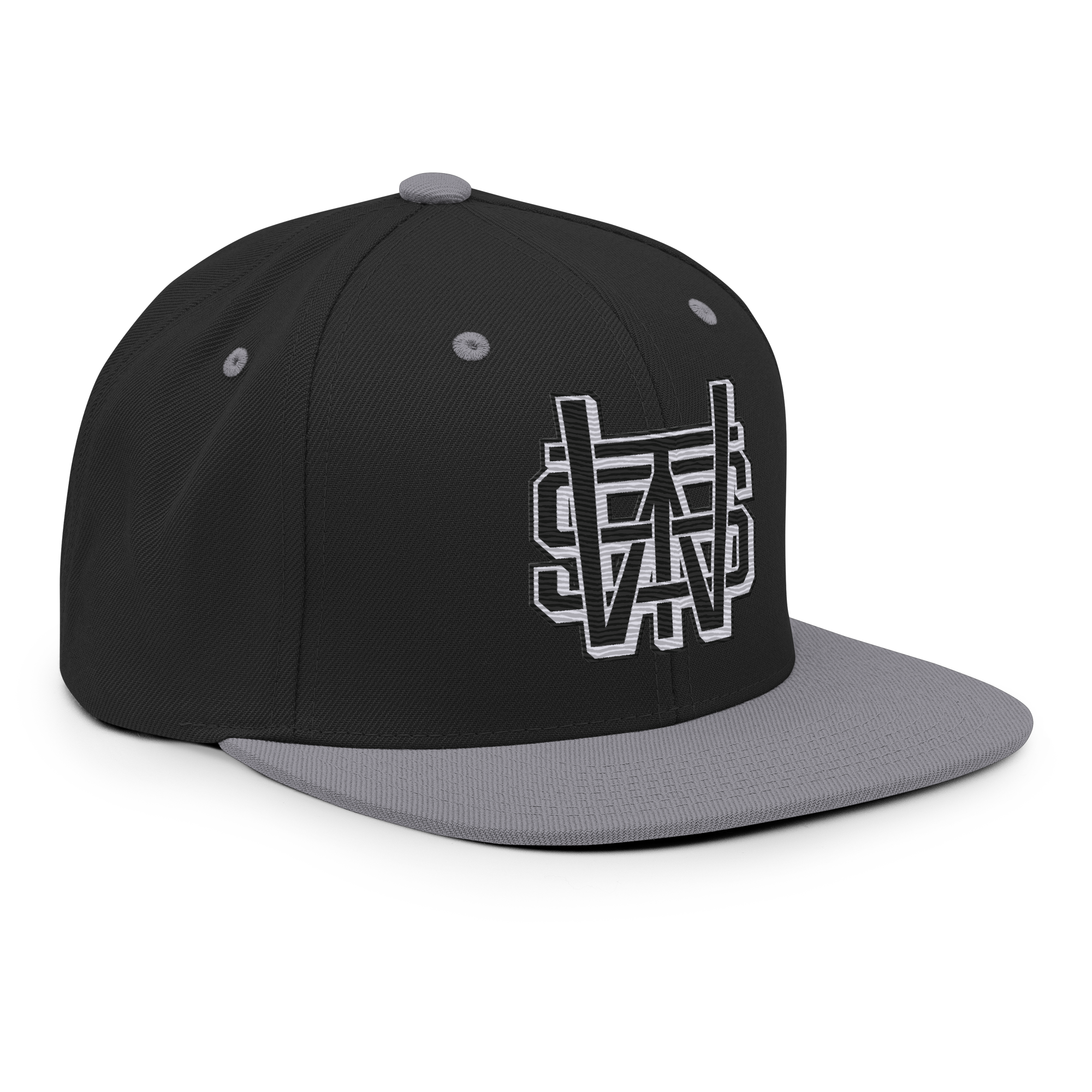 classic-snapback-black-silver-right-front-69d122a47d844.png