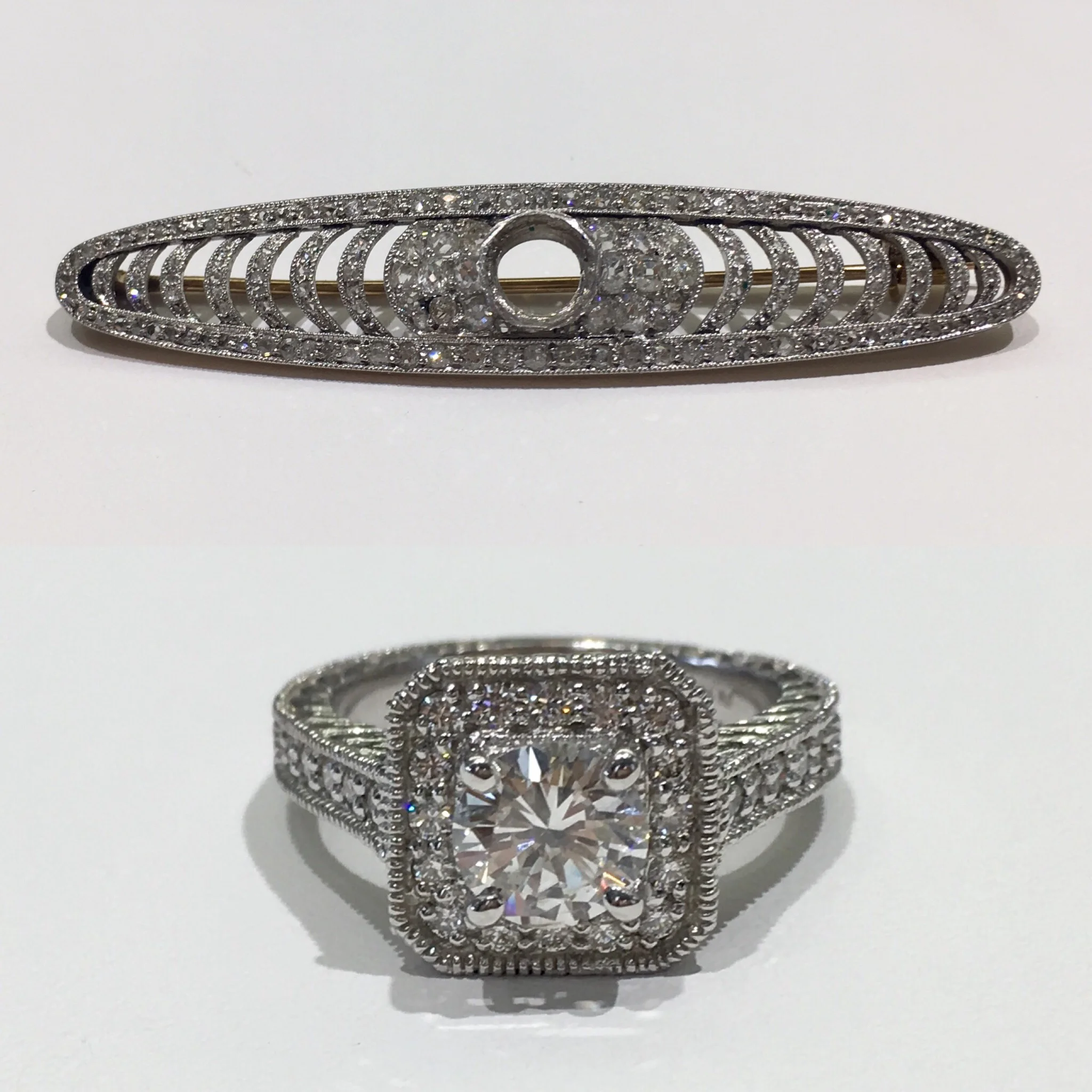Creating legacy with a grandmother’s diamond reset into an engagement ring.