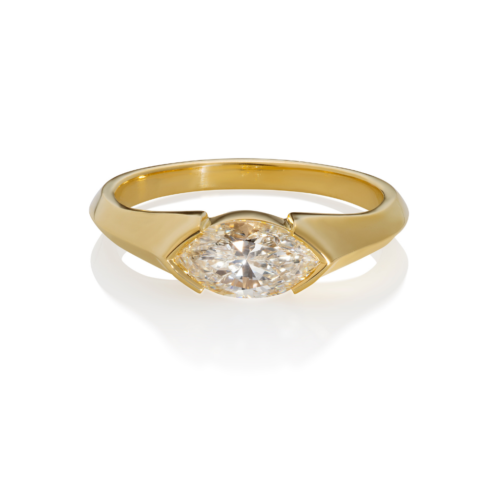 Crush One Stone Ring - Gold | Aureus Boutique