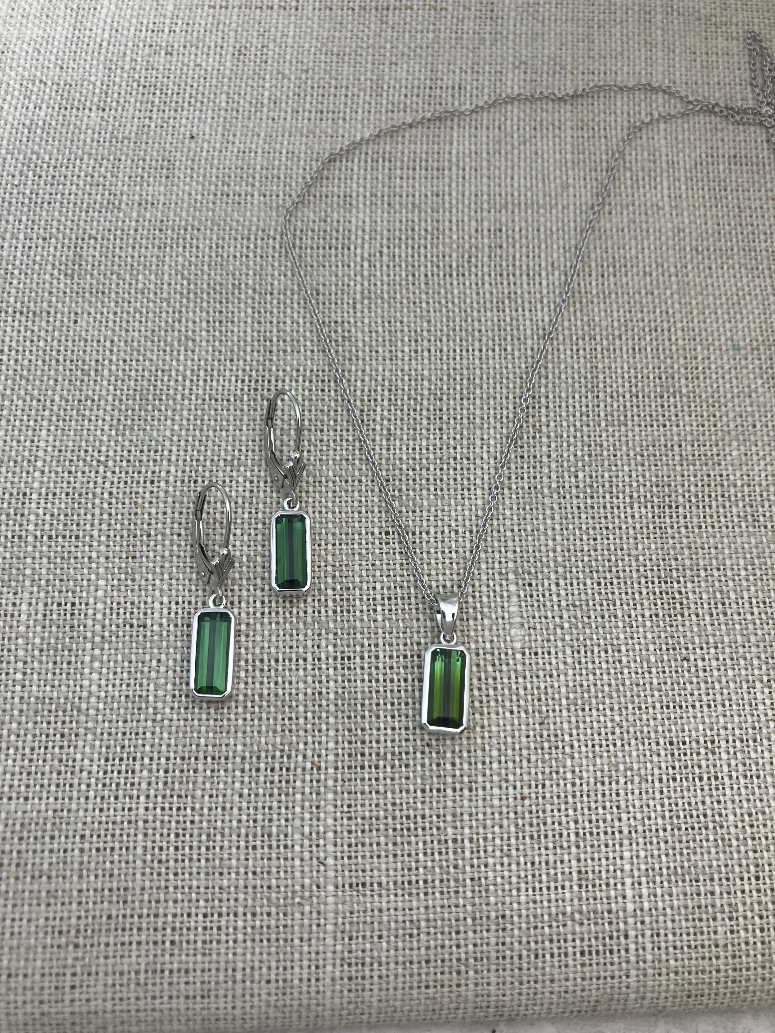 Green Tourmaline Set