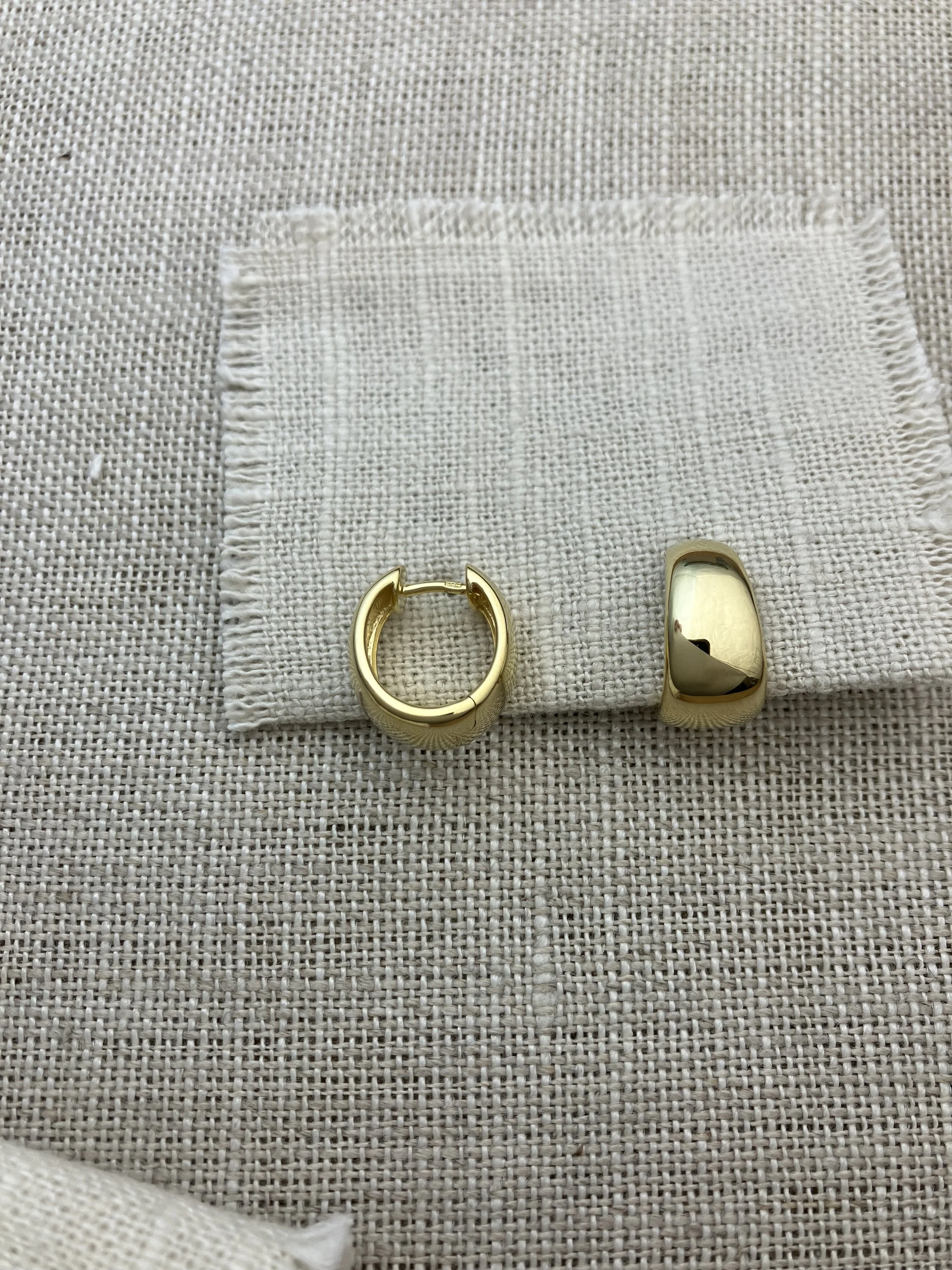 Wide Huggie Earrings