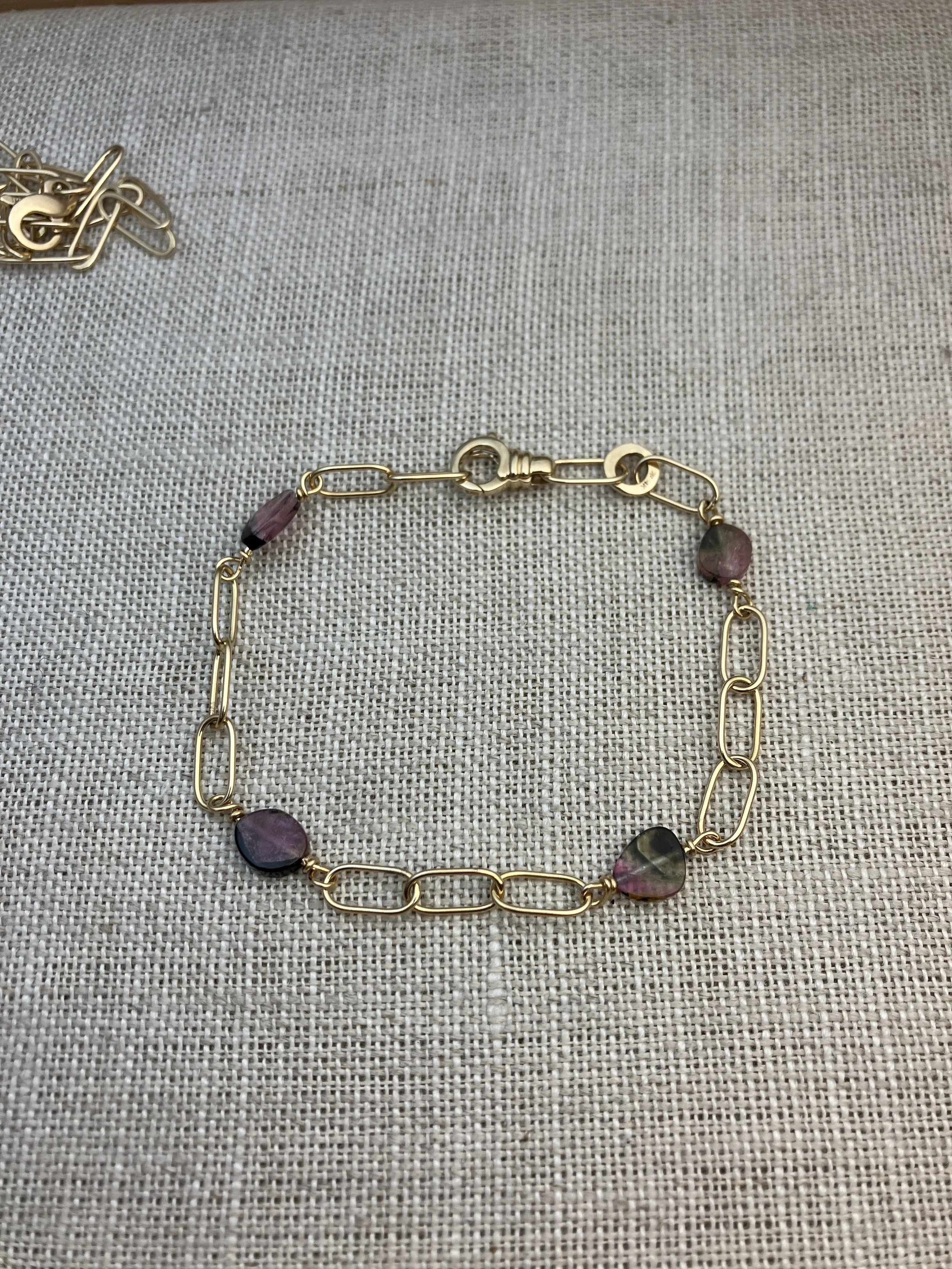 Tourmaline Link Bracelet