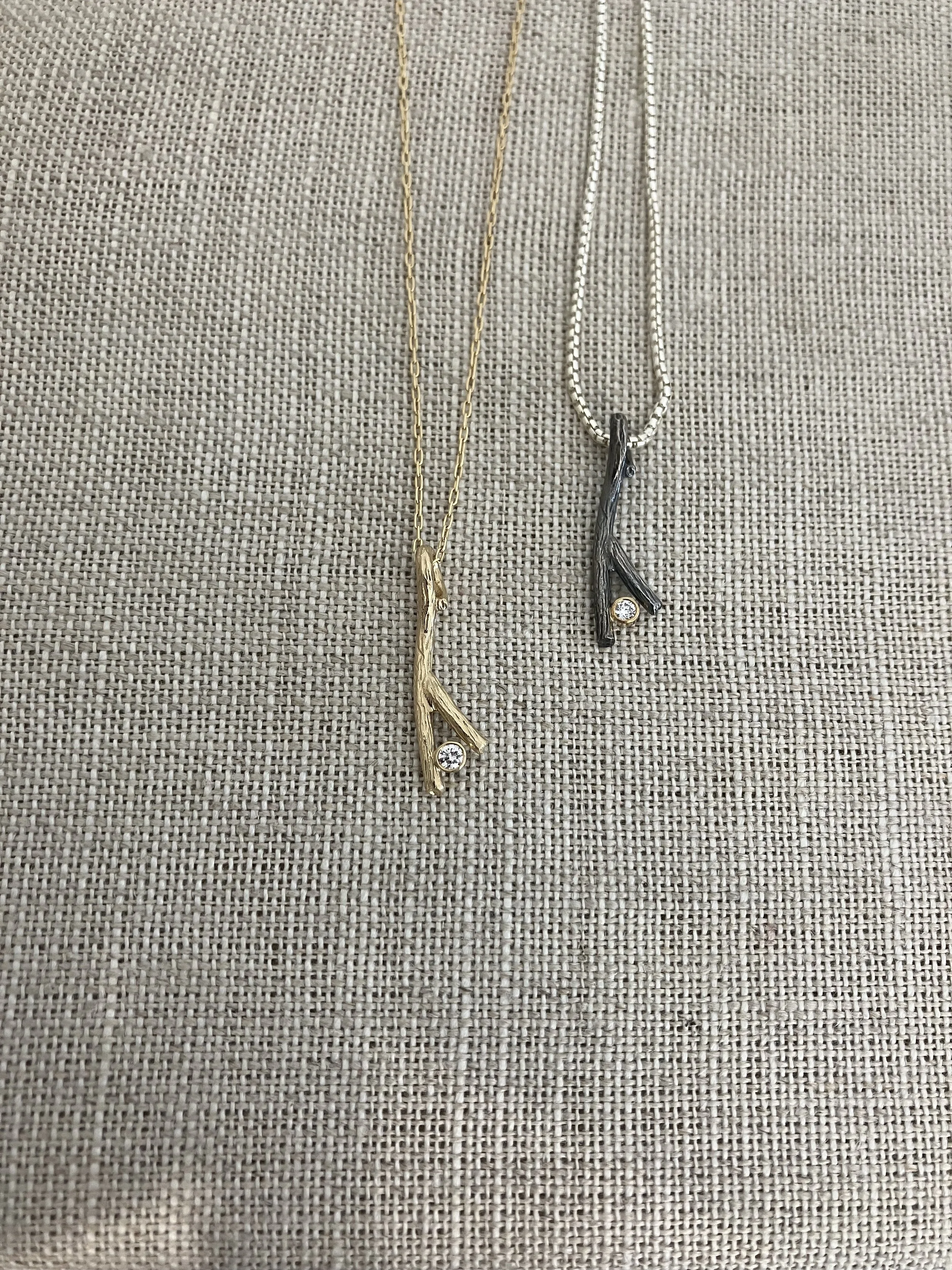 Branch Natural Diamond Pendant