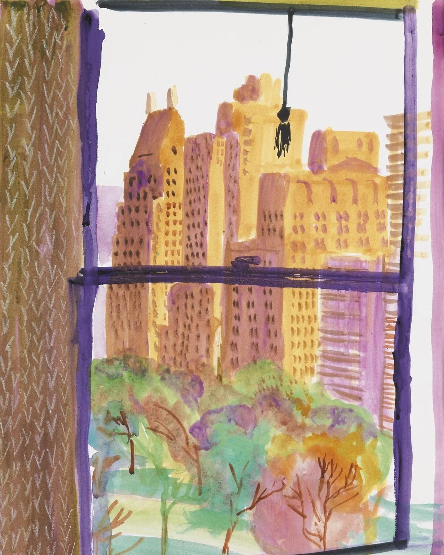 Art Prompt: Day 20
Let your window frame your next work of art. Paint in watercolor during evening light. Exaggerate colors.
-
#artfam_daytwenty
-
View from the Mayflower Hotel, New York (Evening), 2002, by David Hockney -
#davidhockney #paint #color