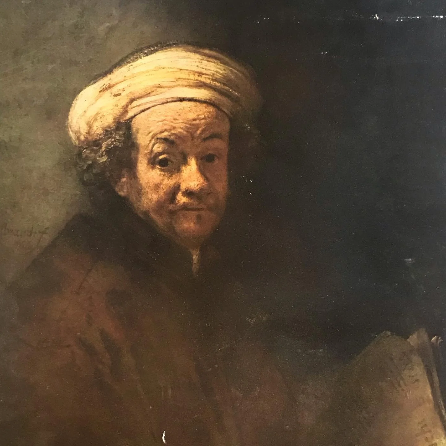 Art Prompt: Day 17
Take a tired selfie in dramatic lighting. Draw from it. Take a nap. -
#artfam_dayseventeen
-
Self portrait as the Apostle Paul, 1661, Rembrandt Van Rijn -
#rembrandt #rembrandtvanrijn #selfportrait #selfie #portraitpainting #dutch 