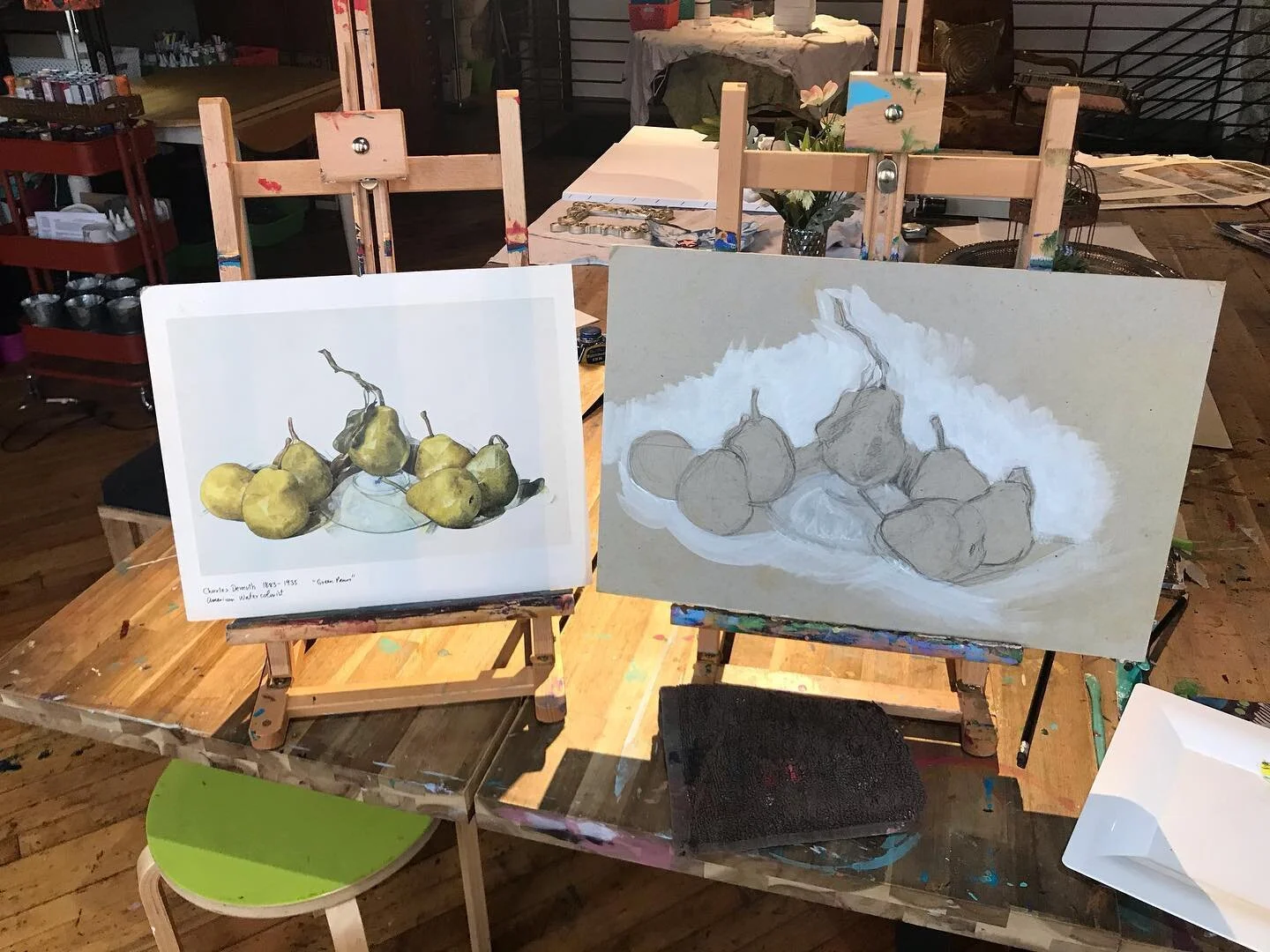 Drawing and painting on cardboard is a lot of fun! -
-
-
#pears #charlesdemuth #artclub #artclubonline #artlessons #artschool #fruitpainting #iloveart #tonedpaper