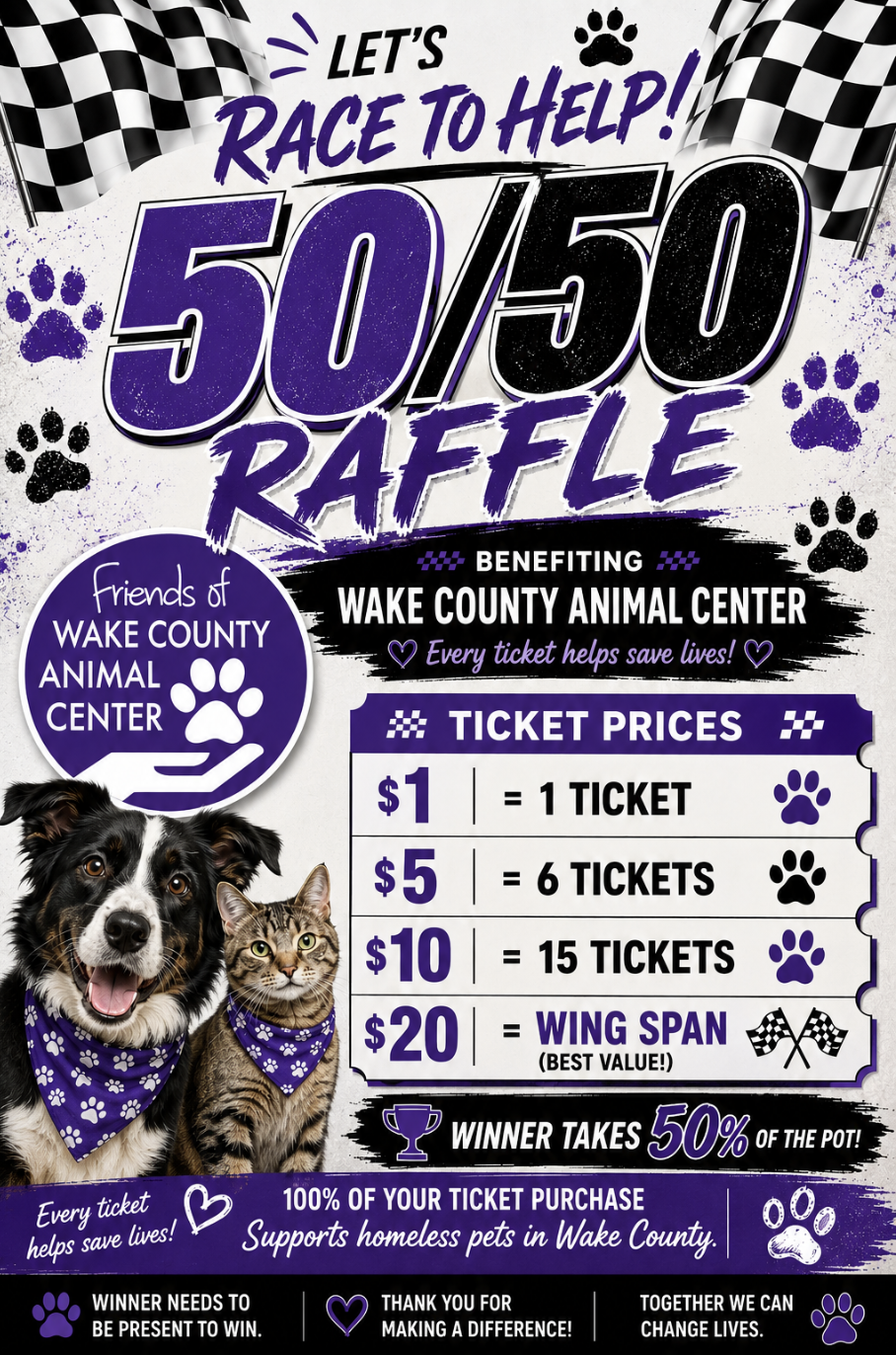 50/50 Raffle Wake County Speedway