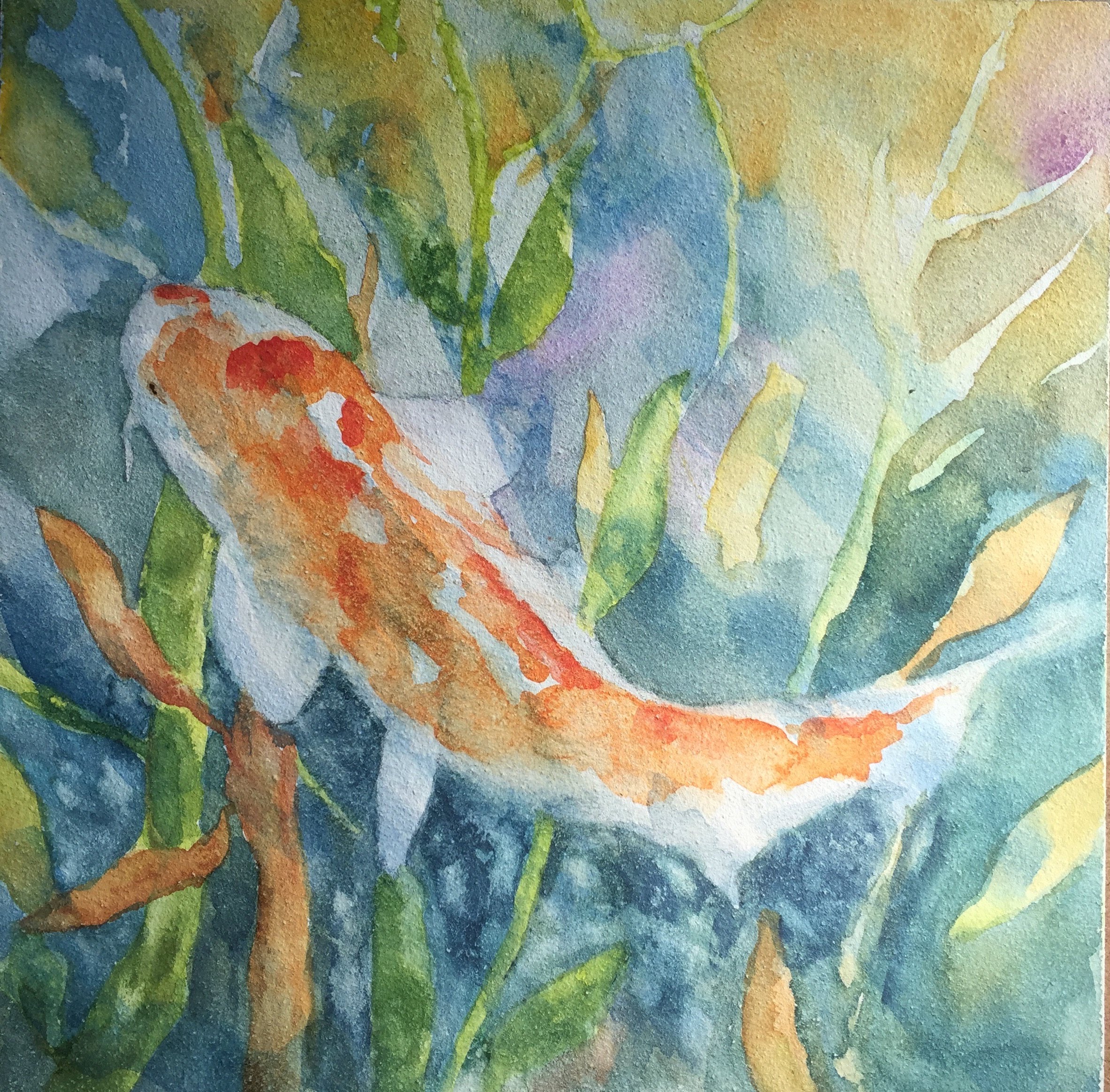 "Beneath the Surface" - Watercolor, 6" x 6"