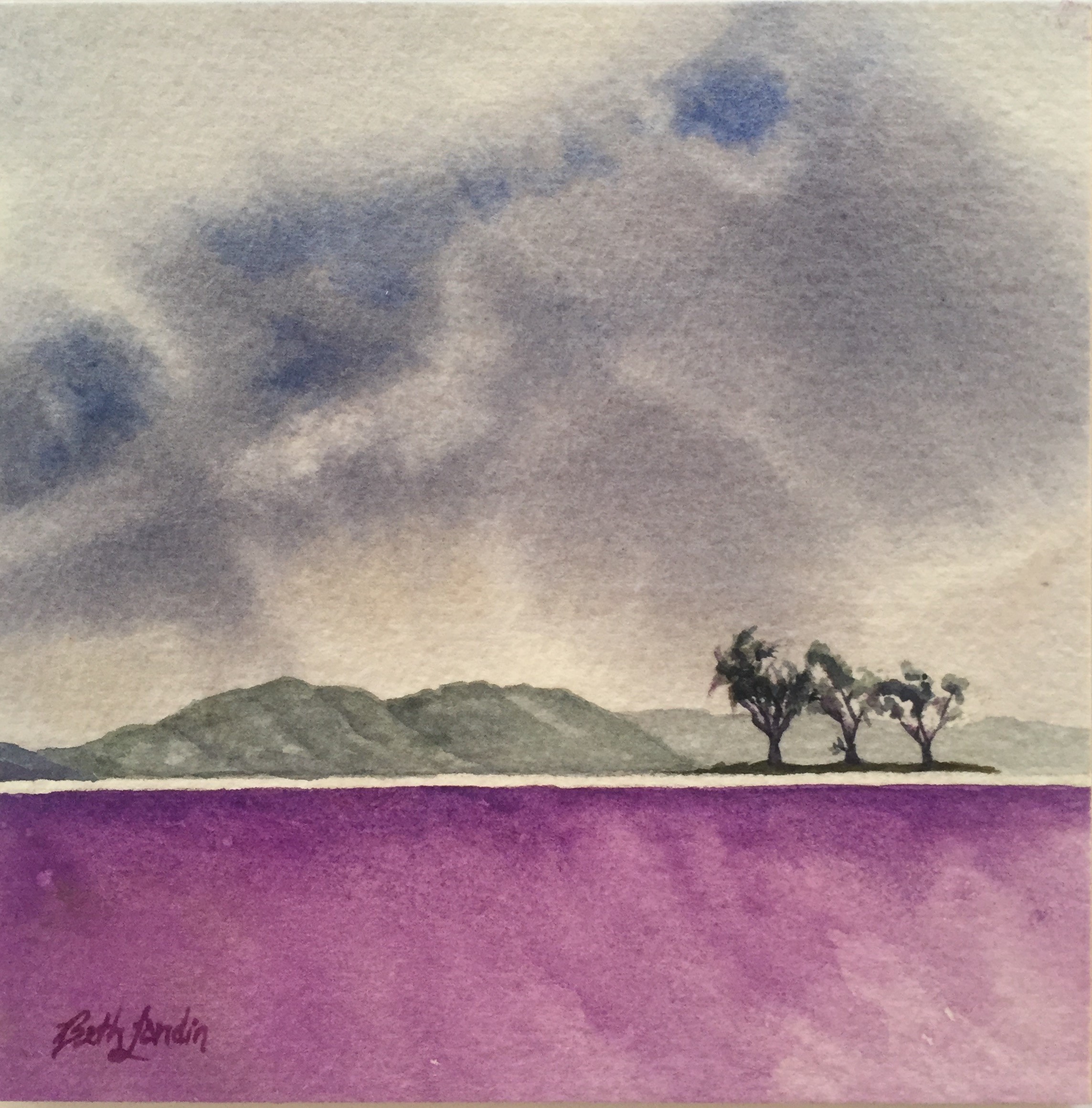 "Maui Lavender" - Watercolor 6" x 6"