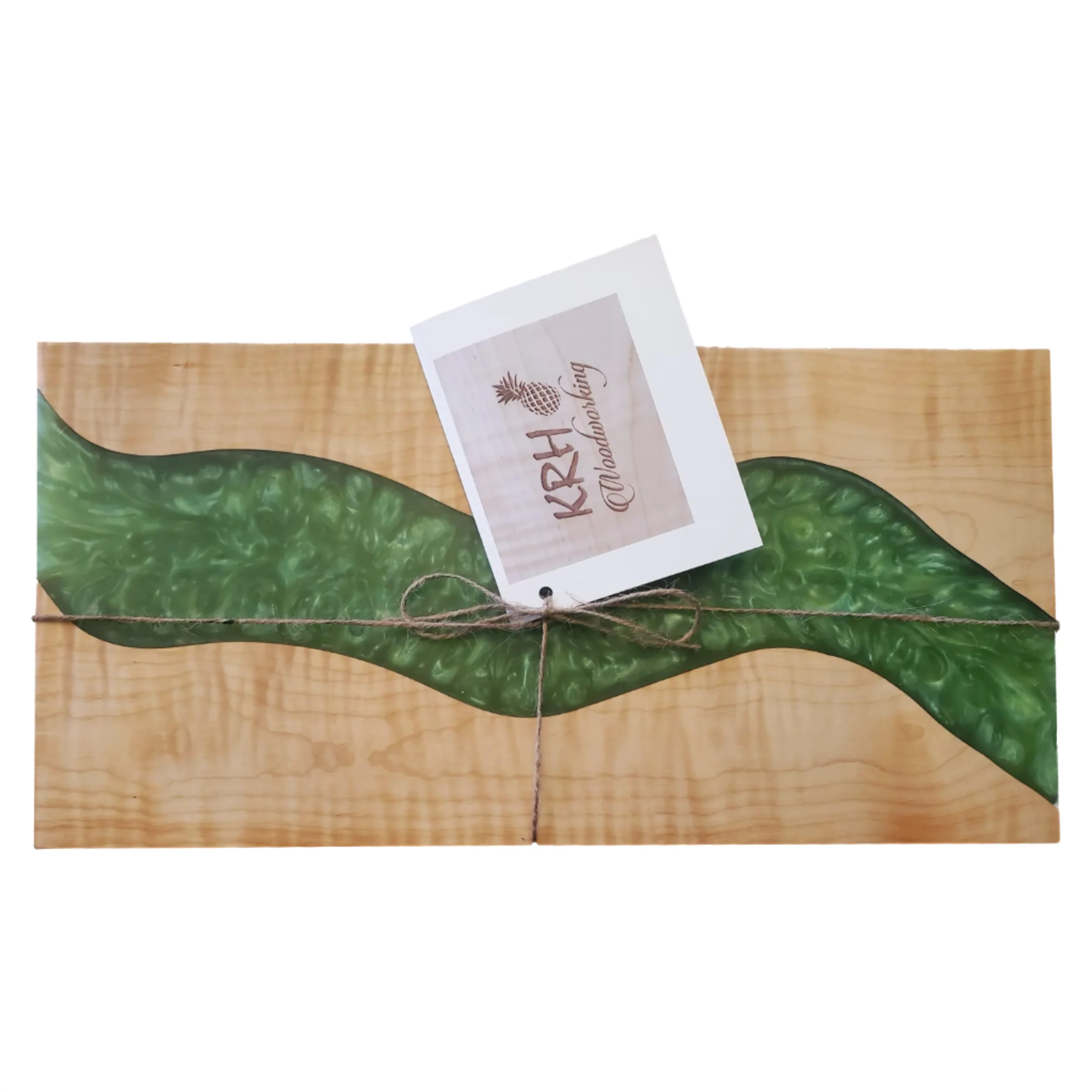 Maple with Green Resin Board Only.webp