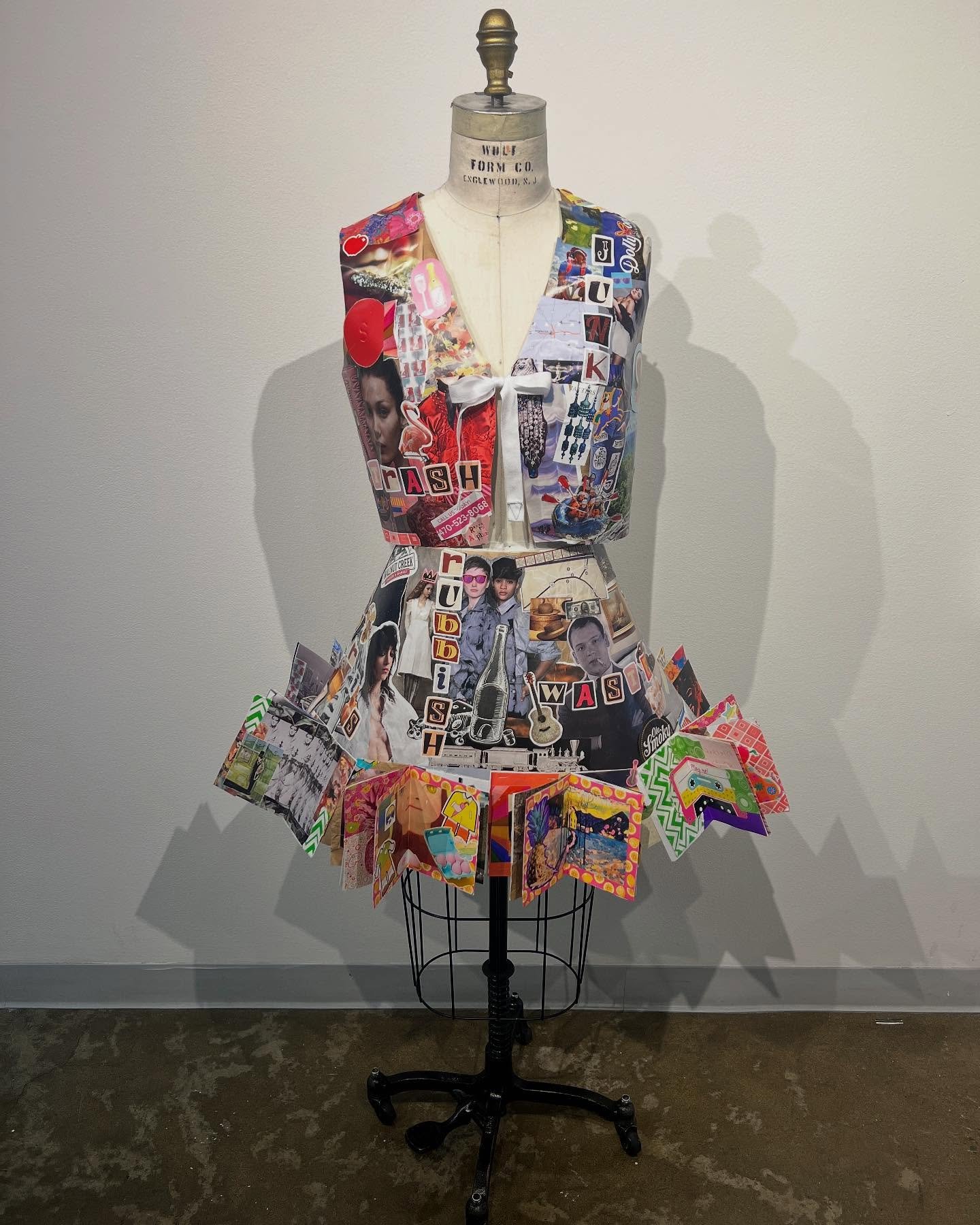 Trash &bull; Junk &bull; Garbage &bull; Scraps &bull; Rubbish &bull; Waste &bull; Litter &bull; Debris 
I present the Junk Dress - a combination of 2 of my favorite things: fashion design &amp; junk journaling. Made entirely out of paper (no fabric!)