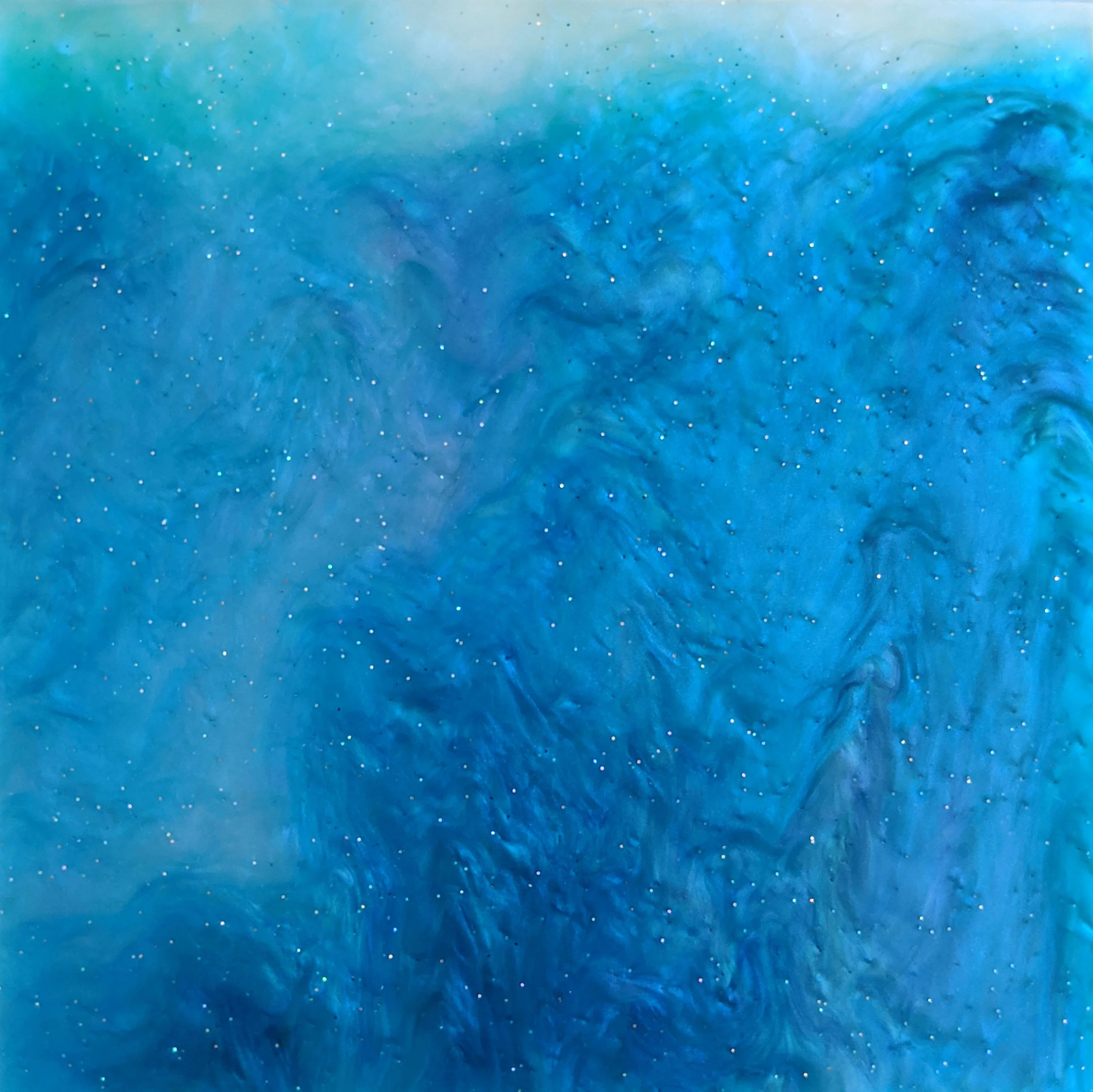 glitter ripple cyan blue acrylic — slice laser studio