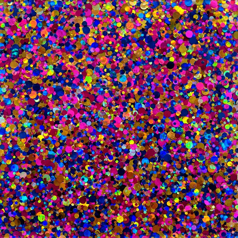 confetti glitter multi pink